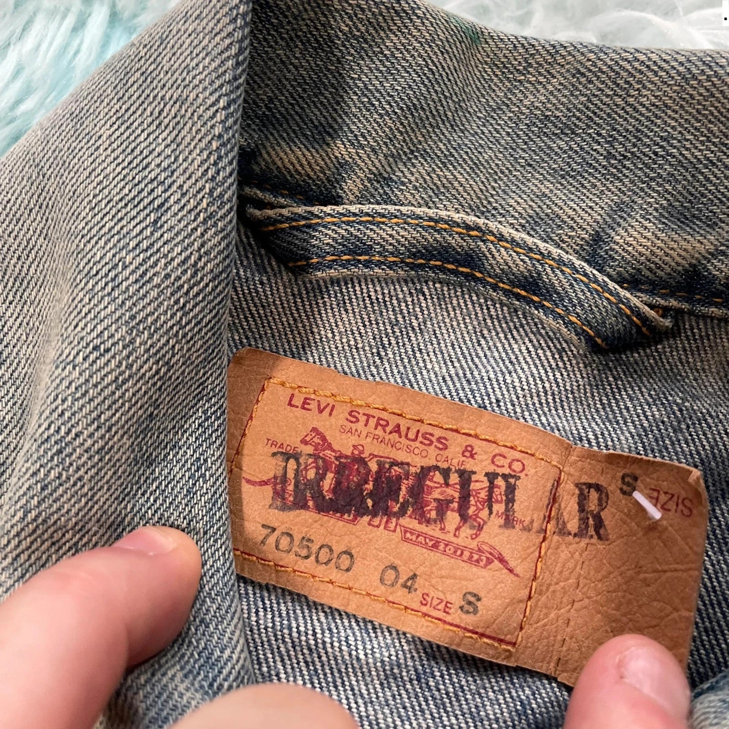 Vintage 00s Levi’s Jacket Irregular Faded - Small