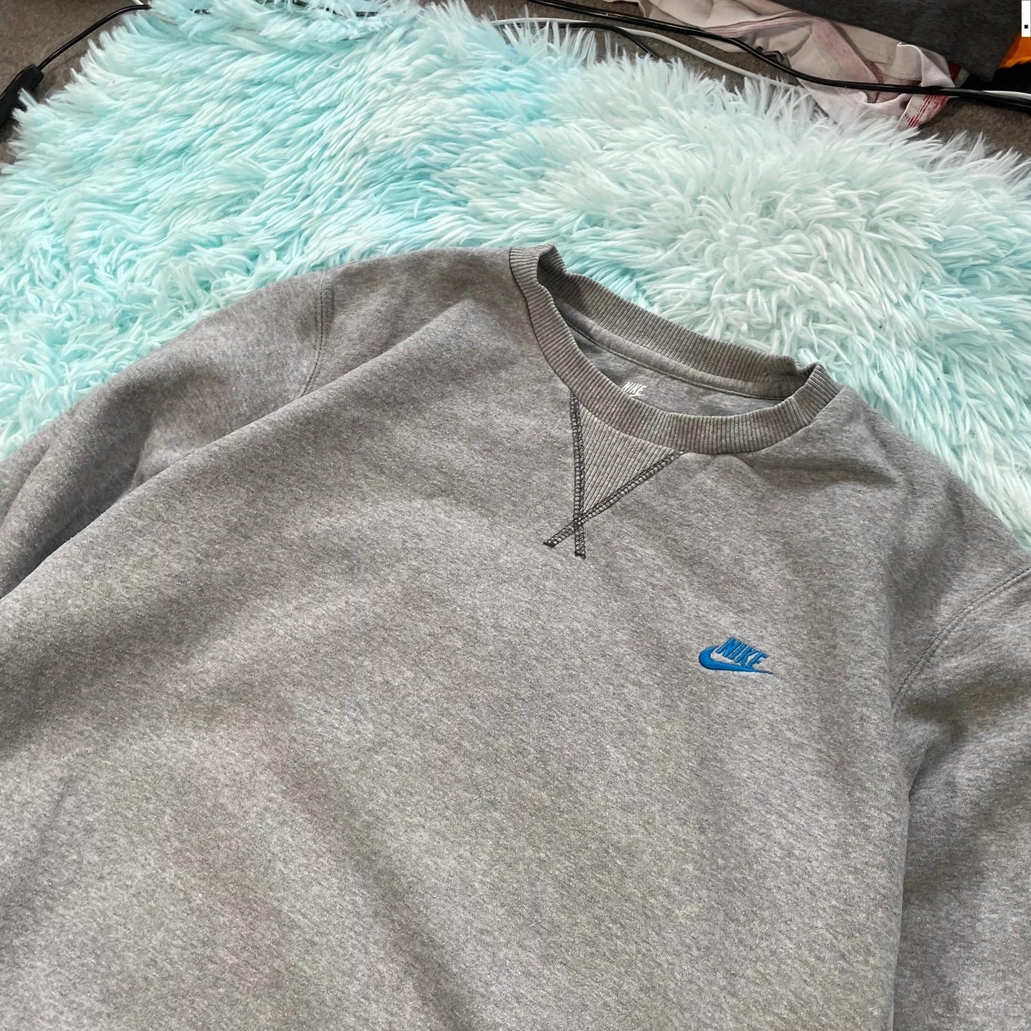Grey Nike Sweatshirt Plain - XL
