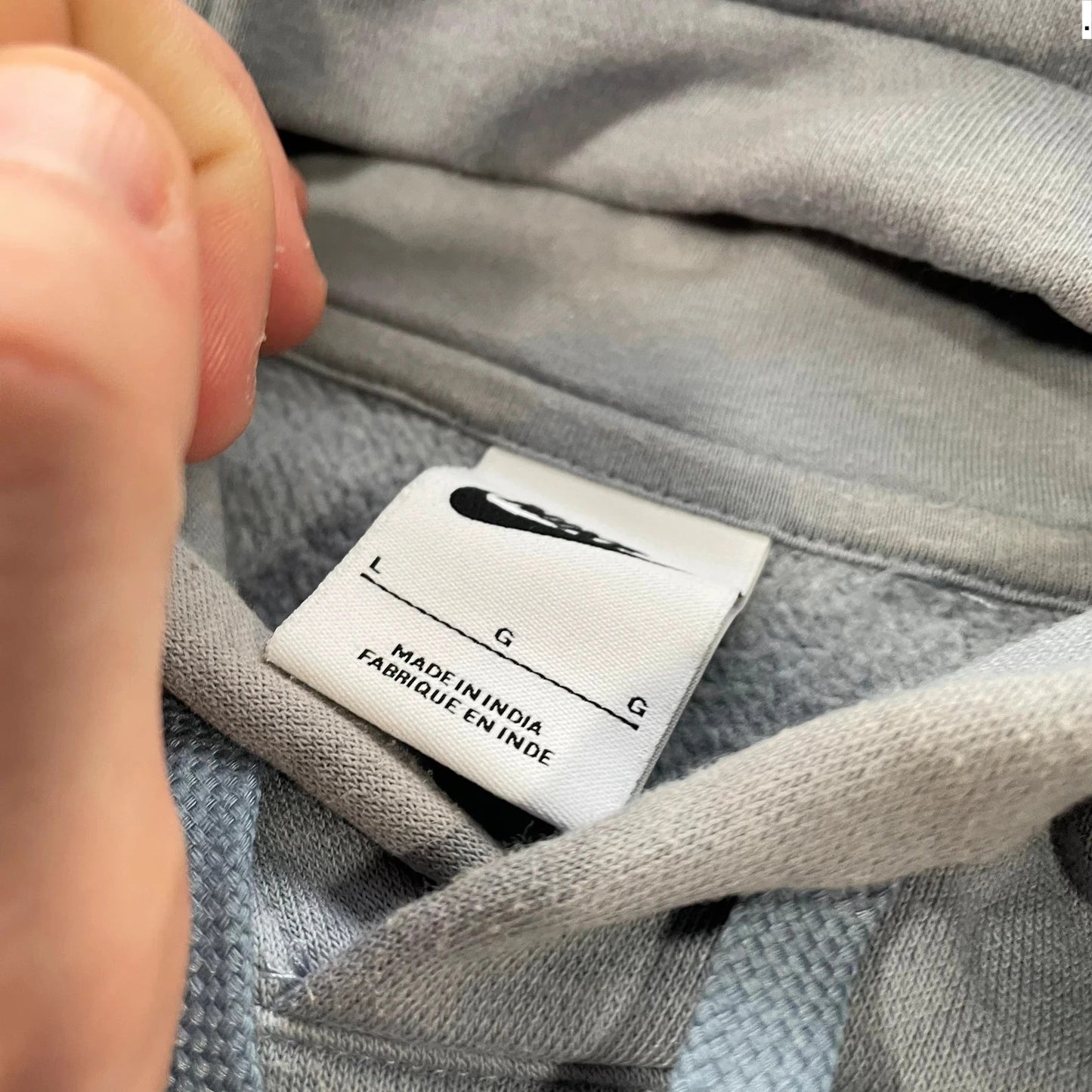 Ocean Blue Nike Hoodie Plain - Large