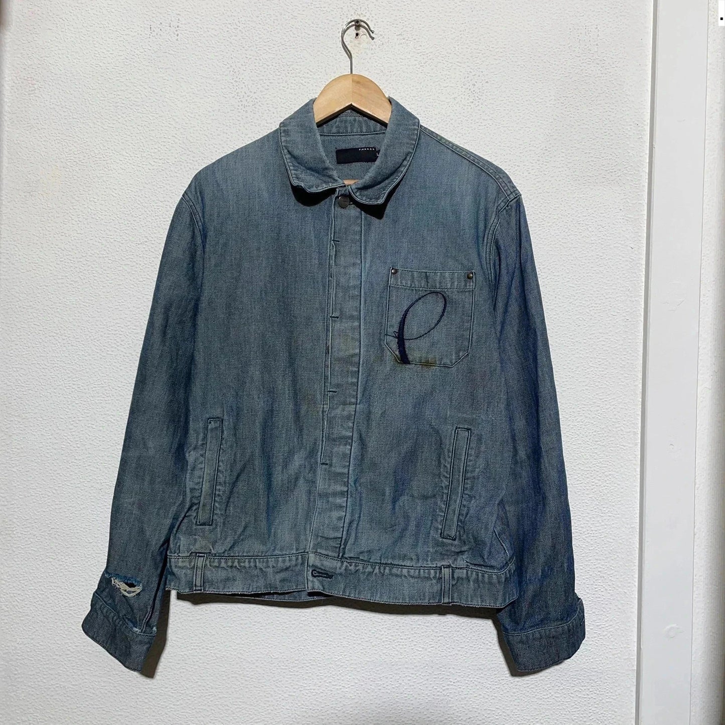 Vintage 00s Hip Hop Parkes Denim Jacket - Large