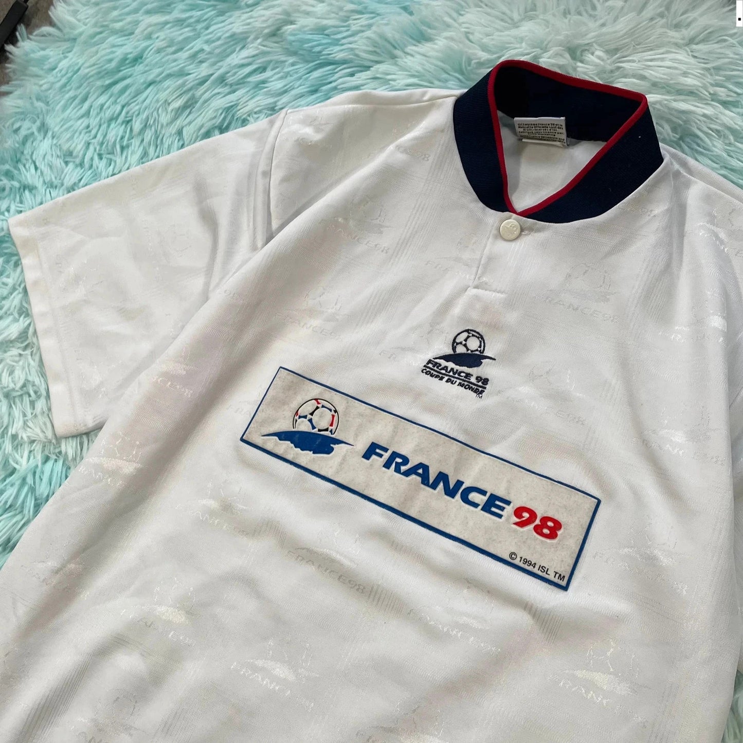 Vintage 90s France 98 World Cup Shirt - Medium