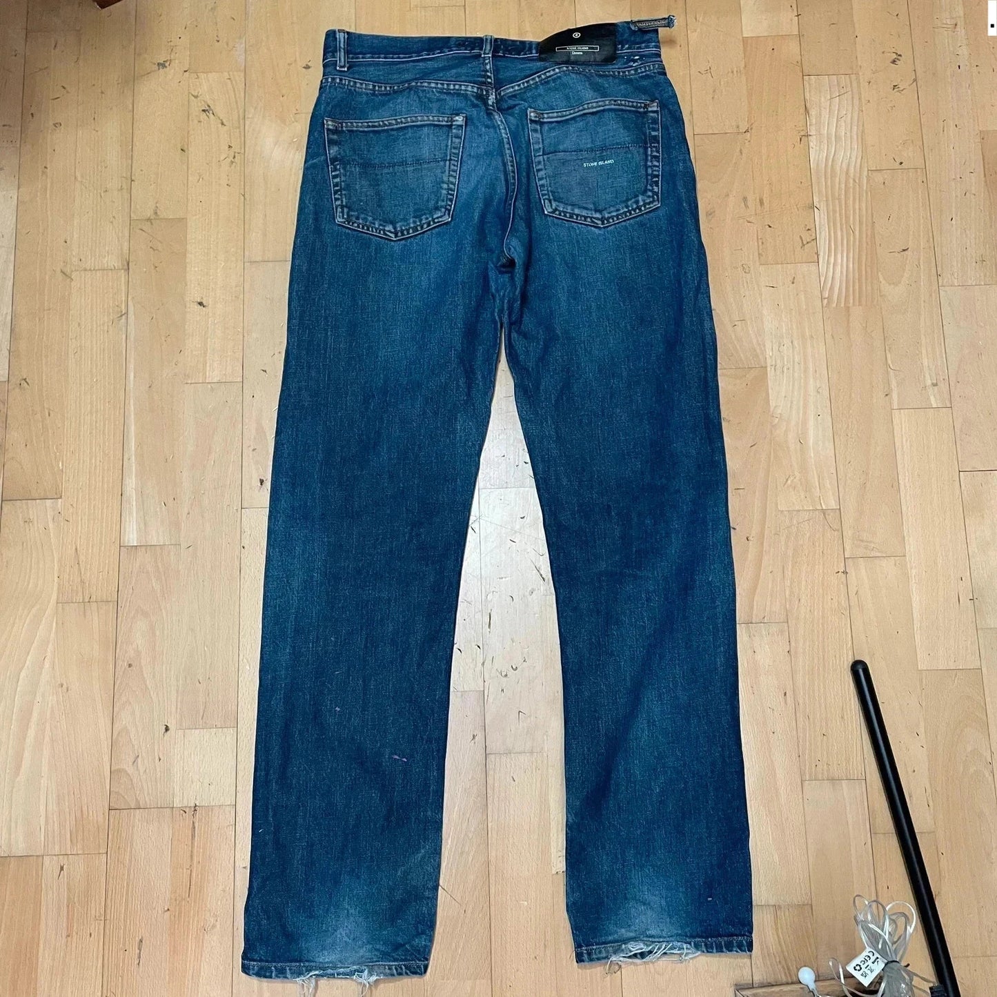 Vintage 00s Blue Stone Island Jeans Straight Leg - 34W 32L
