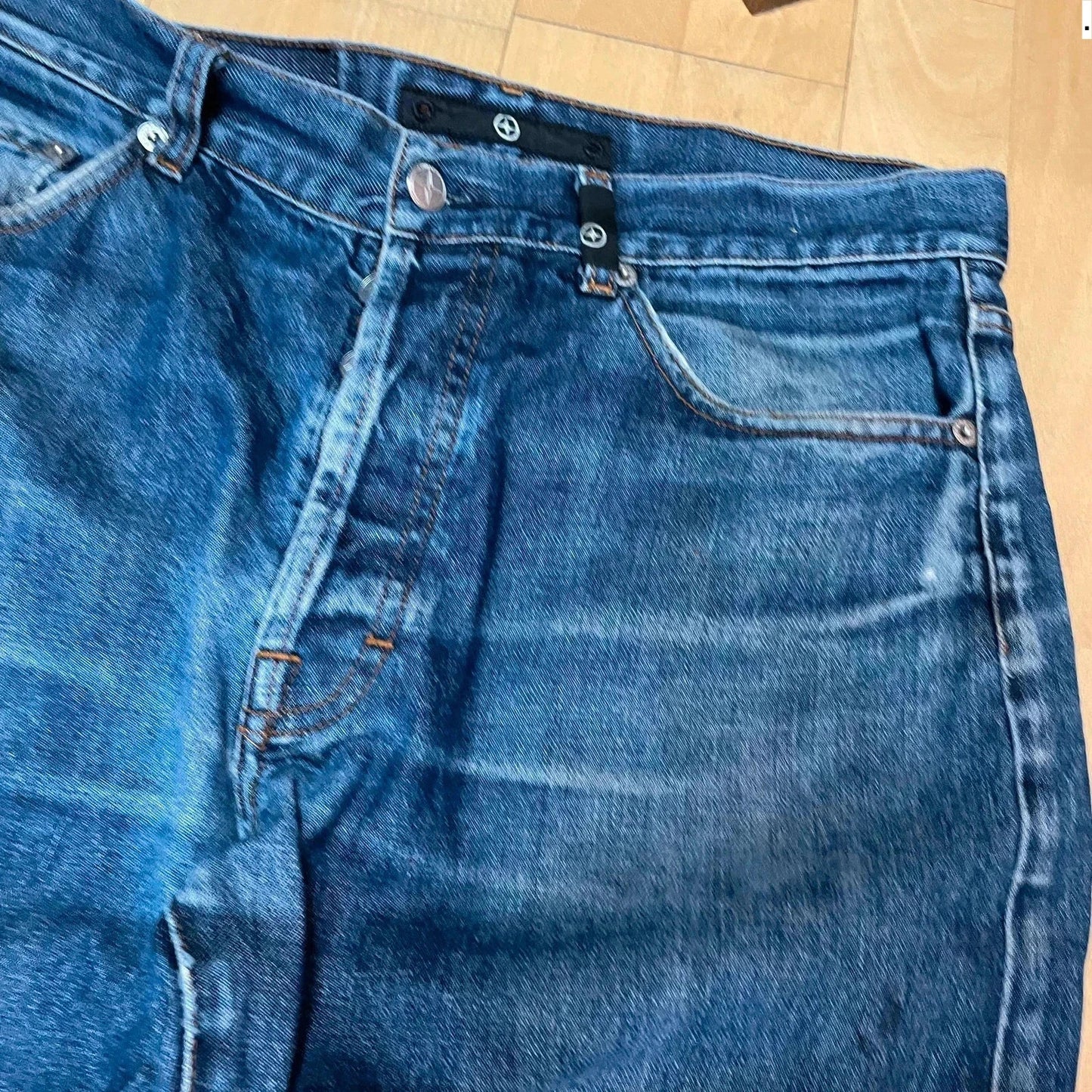 Vintage 00s Blue Stone Island Jeans Straight Leg - 34W 32L