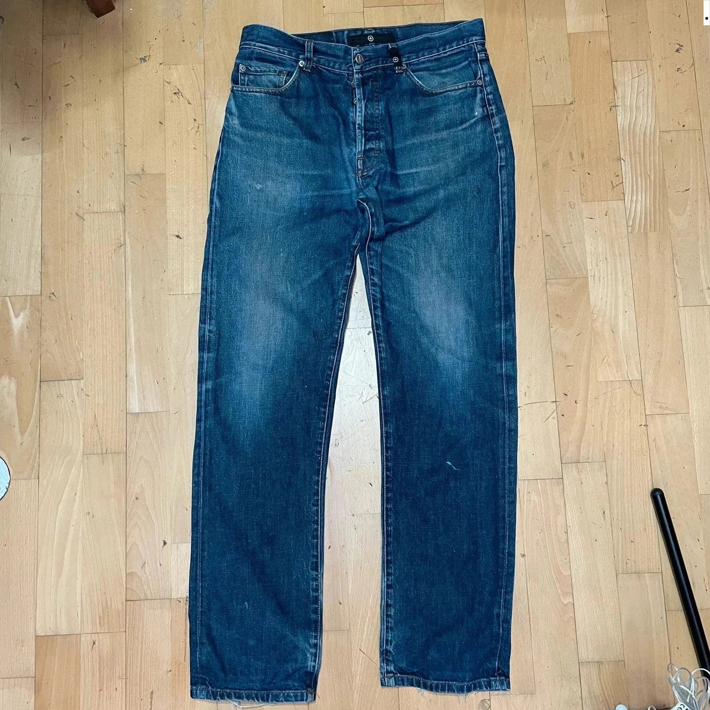 Vintage 00s Blue Stone Island Jeans Straight Leg - 34W 32L