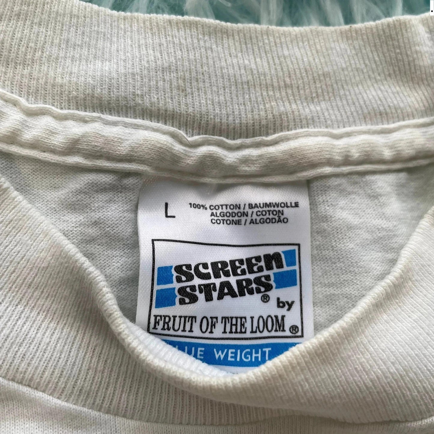 Vintage 90s Marathon Graphic T Shirt Screen Stars - Large