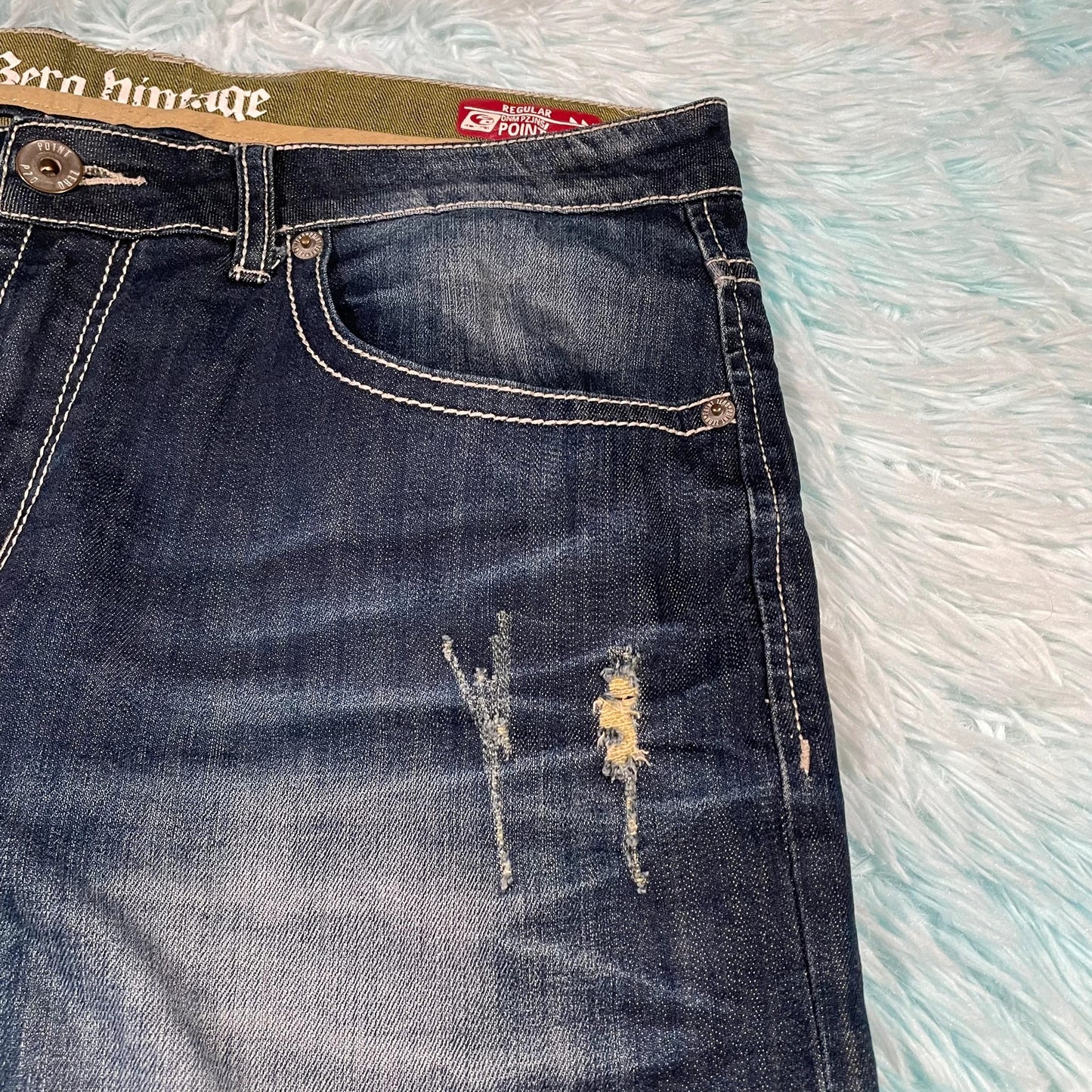 Blue Denim Jean Shorts Jorts - 40W