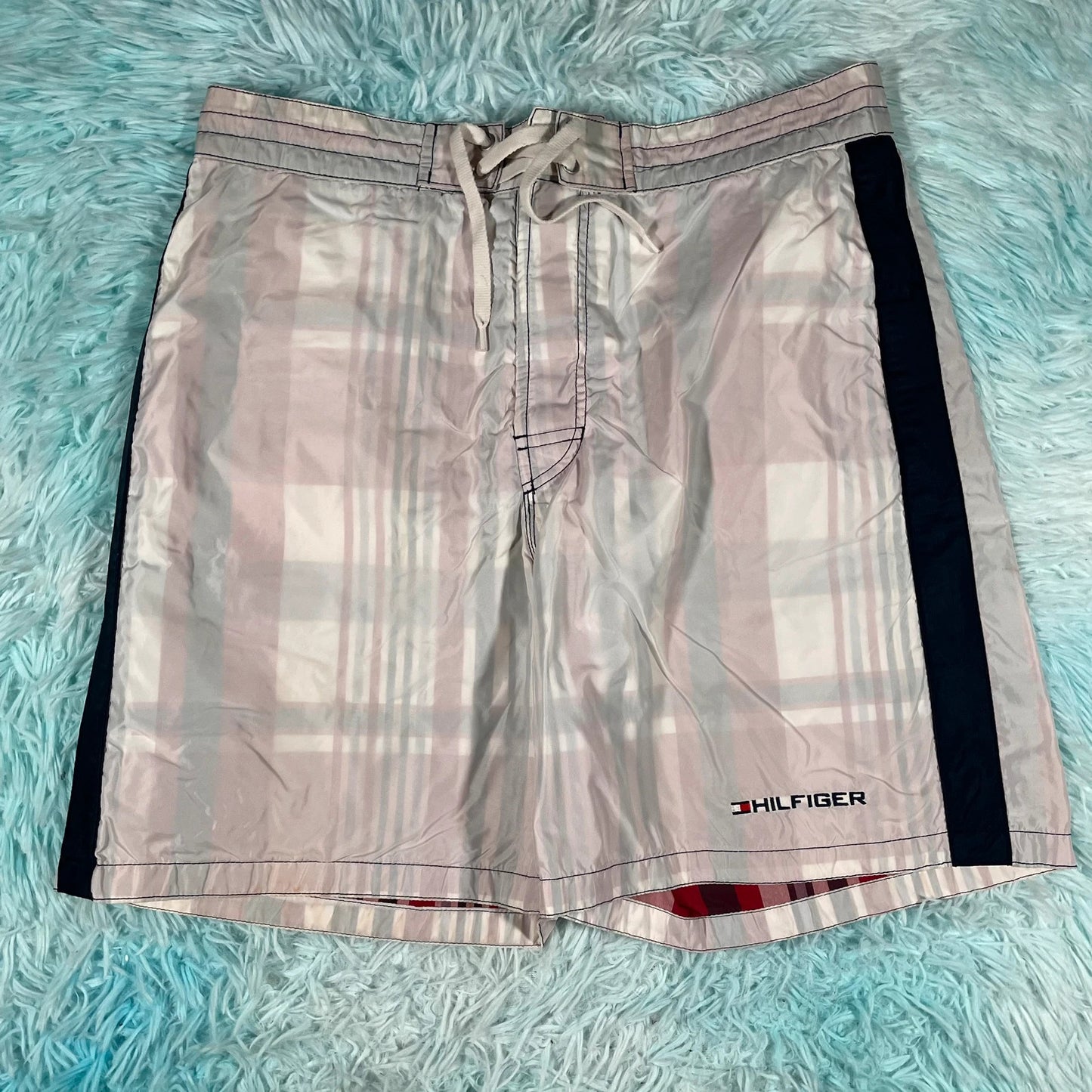 Chequered Tommy Hilfiger Swim Shorts - Medium