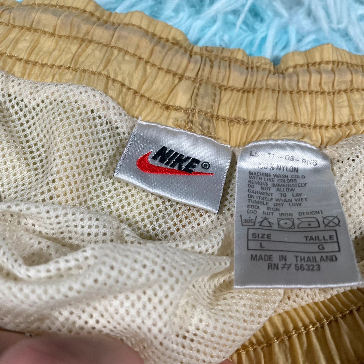 Vintage 90s Yellow Nike Swim Shorts - Large