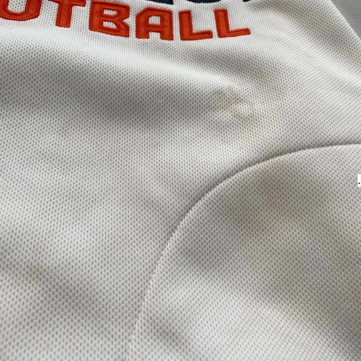 Vintage 00s White Denver Broncos Hoodie Spellout - Medium