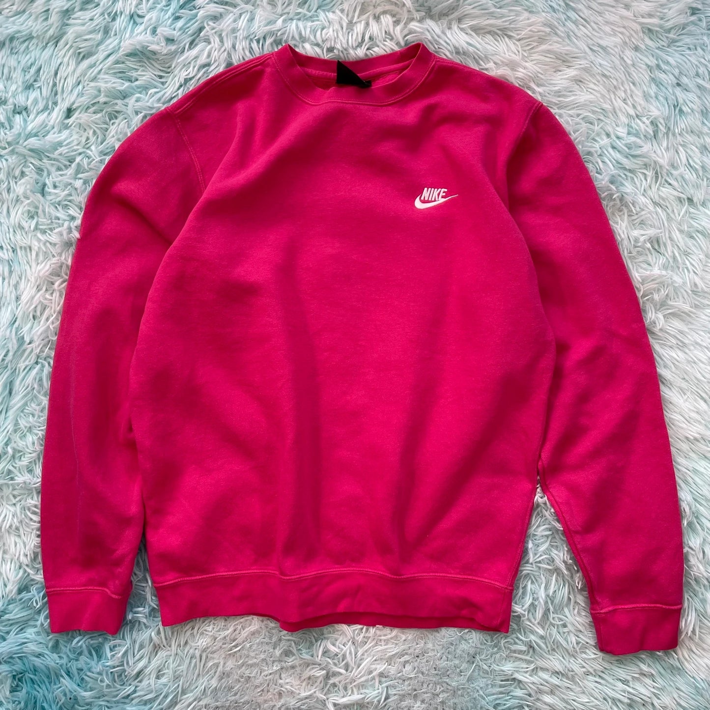 Pink Nike Sweatshirt Plain - Medium