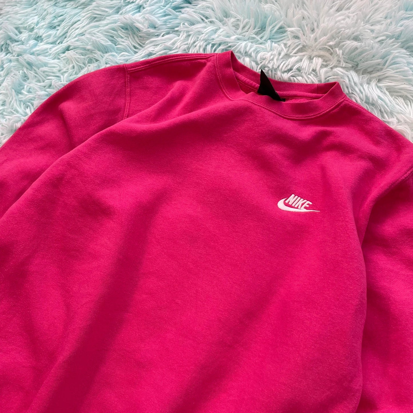 Pink Nike Sweatshirt Plain - Medium