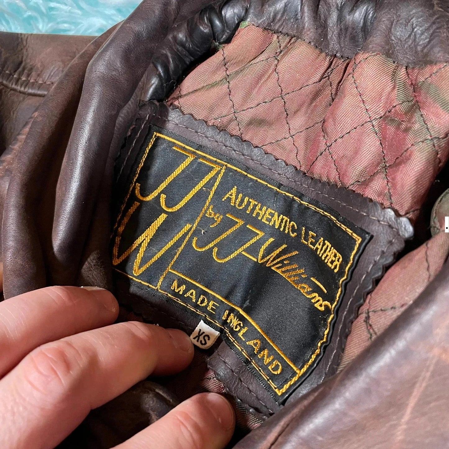 Vintage 90s Brown Leather Jacket Button Up - XS