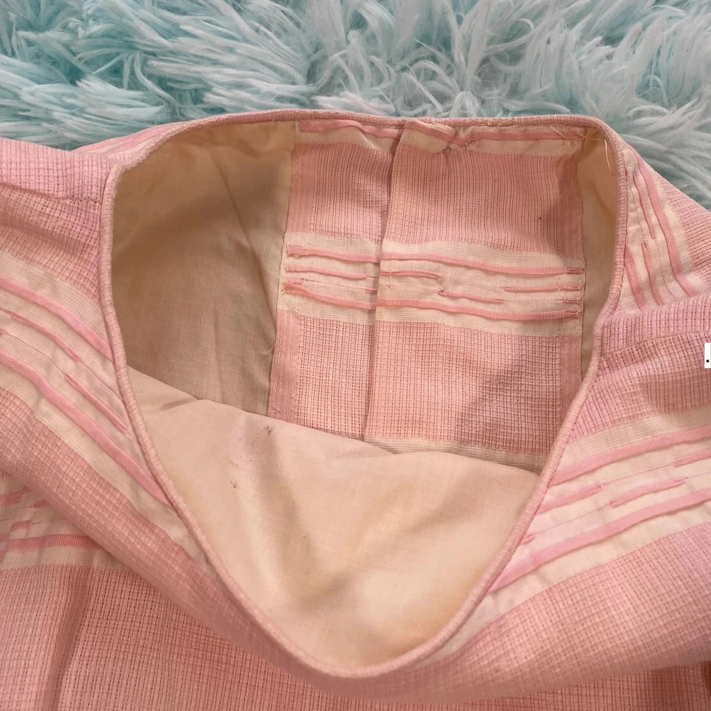 True Vintage 60s Pink Striped Dress - UK10