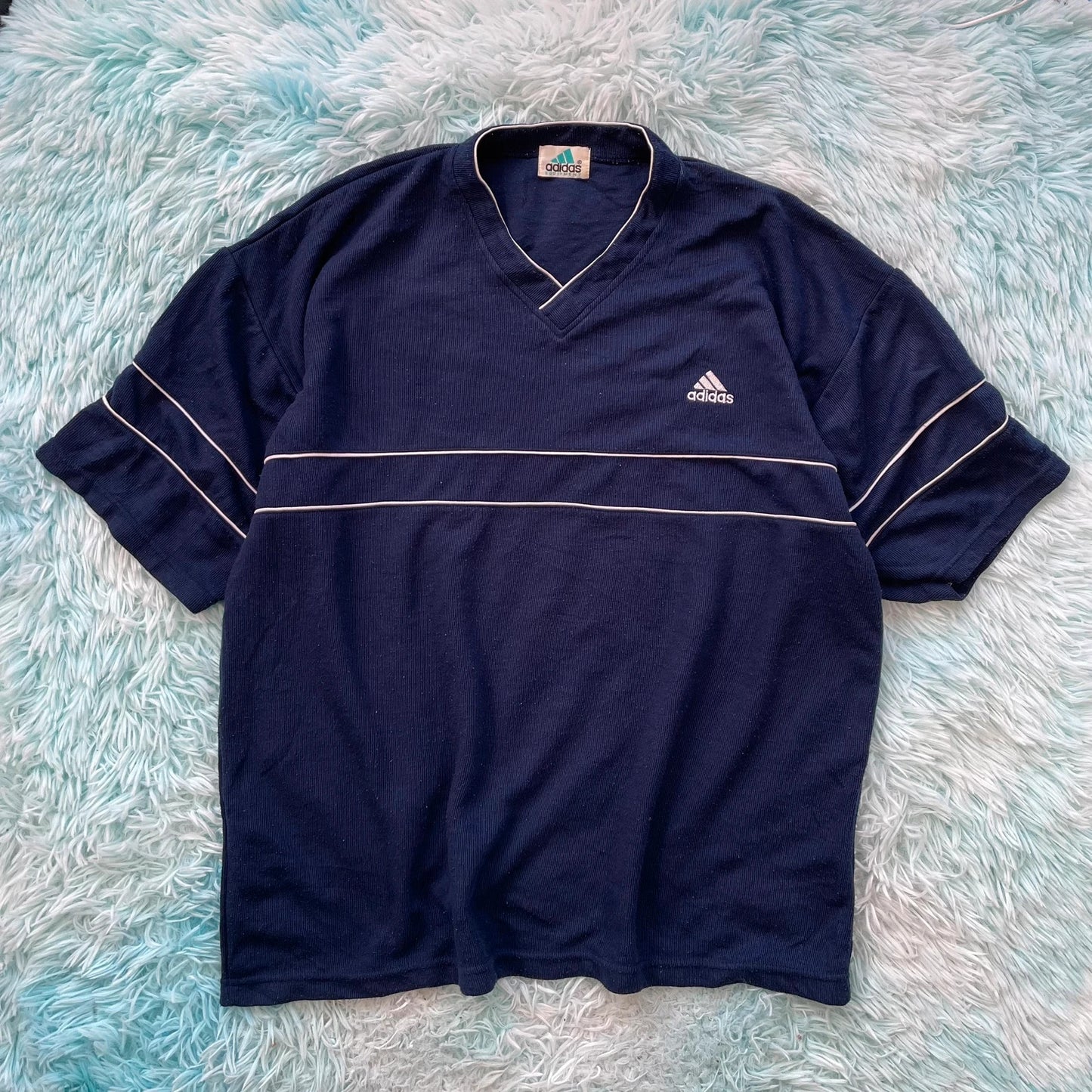 Vintage 90s Navy Adidas Equipment T Shirt - XL