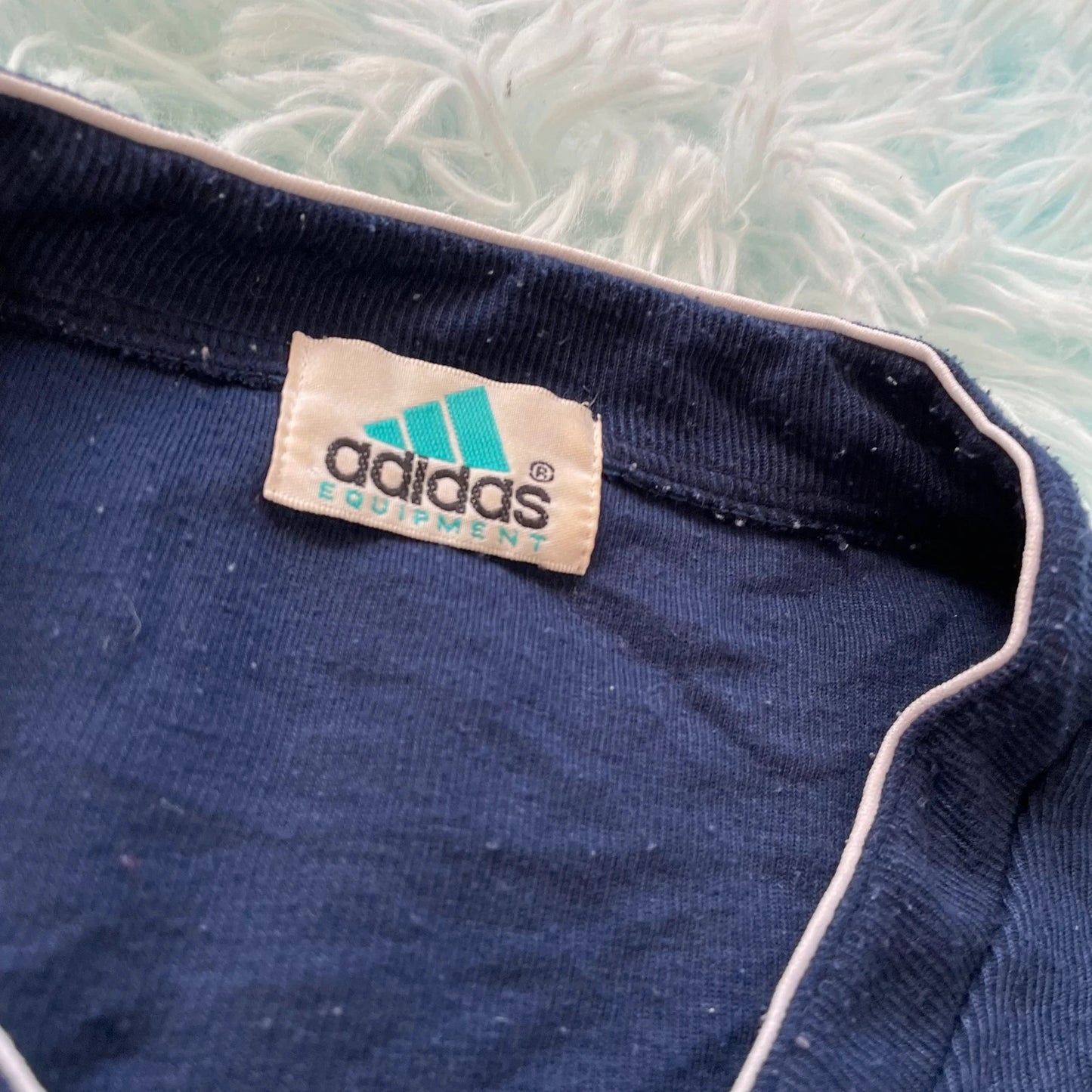 Vintage 90s Navy Adidas Equipment T Shirt - XL