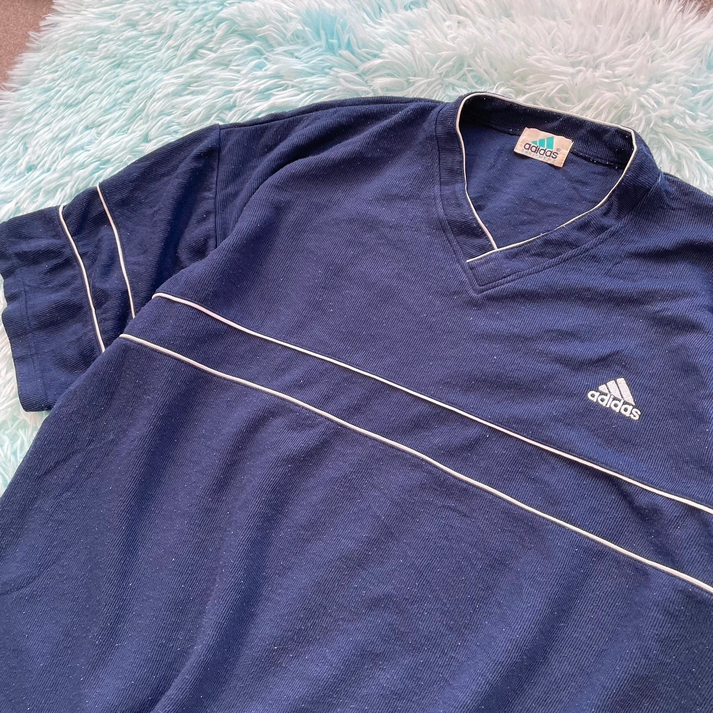 Vintage 90s Navy Adidas Equipment T Shirt - XL