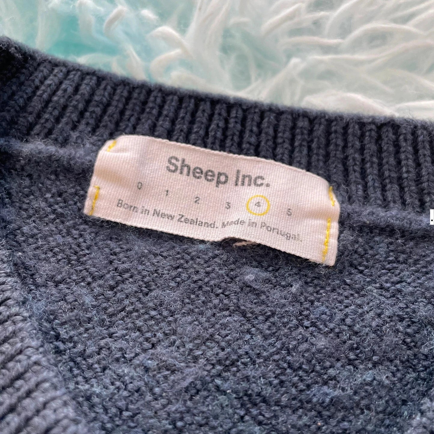 Navy Sheep Inc Knitted Jumper - Large