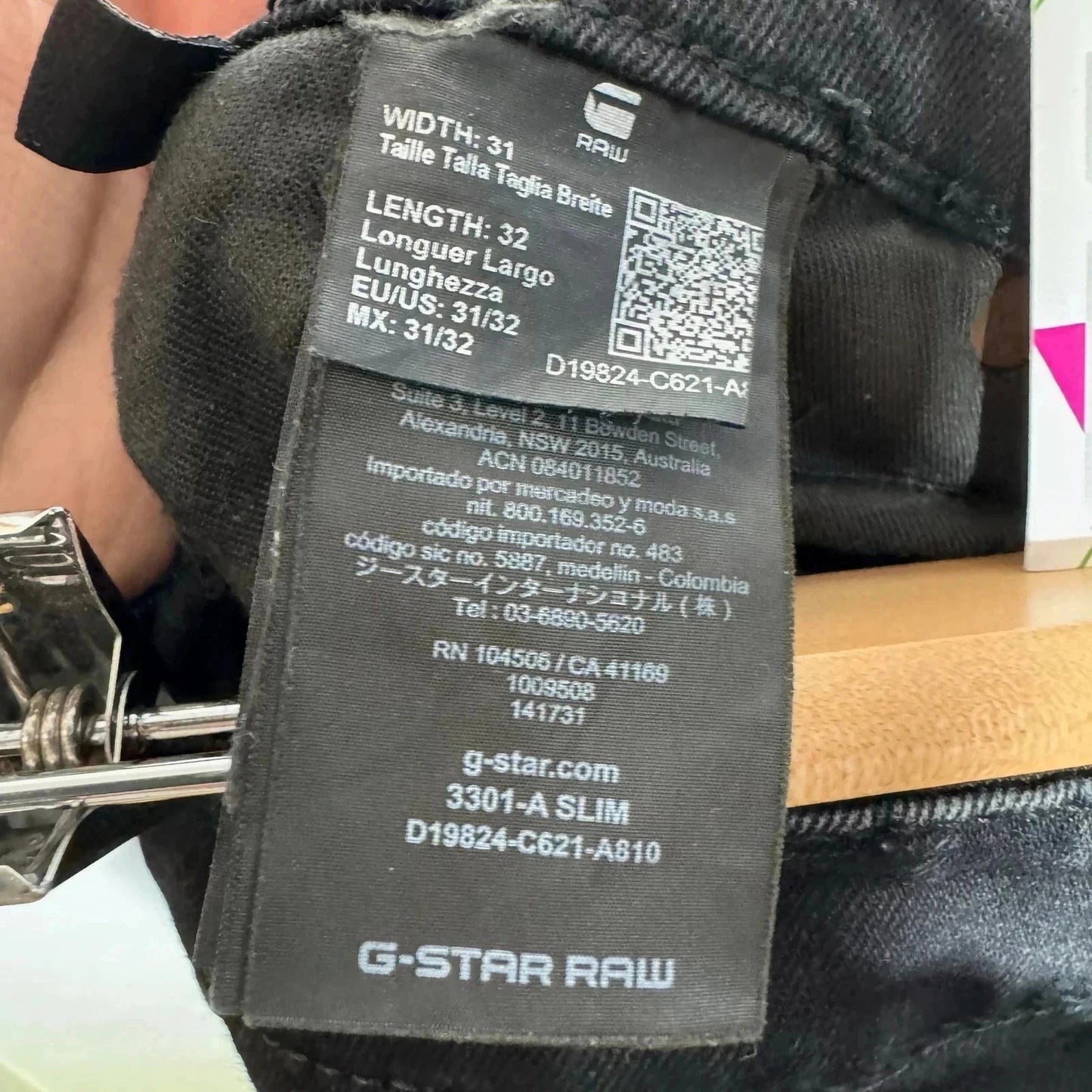 Black G-Star Jeans Slim Fit - 31W 32L