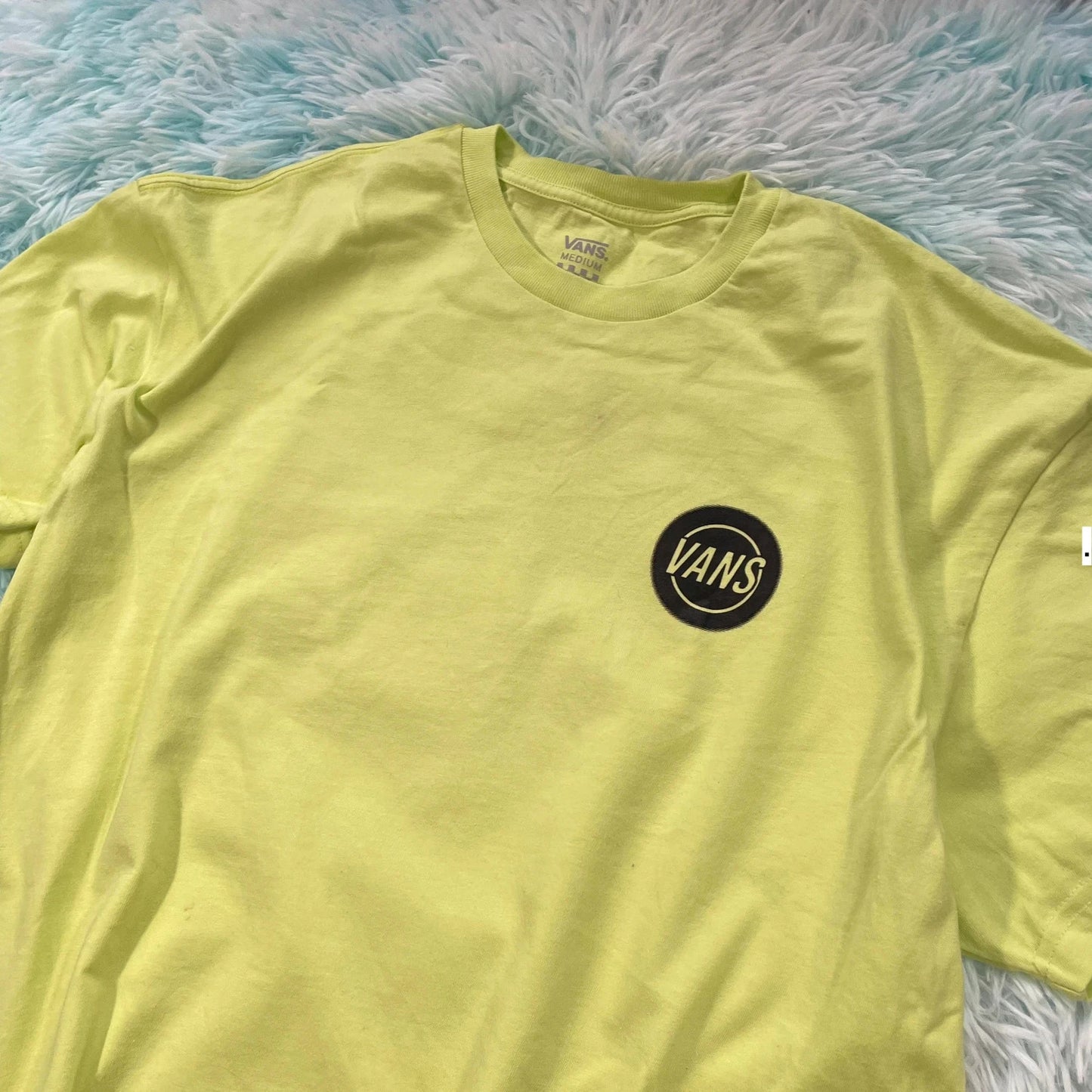 Lime Green Vans Graphic T Shirt - Medium