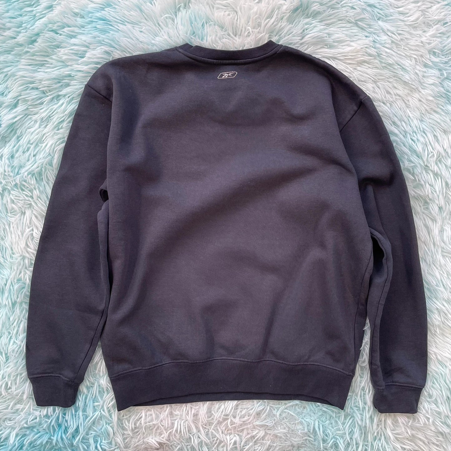 Vintage Navy Reebok Sweatshirt Spellout - XS
