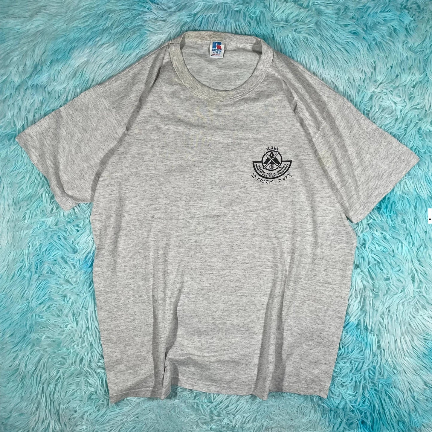 Vintage 90s Grey Martial Arts Graphic T Shirt - XL