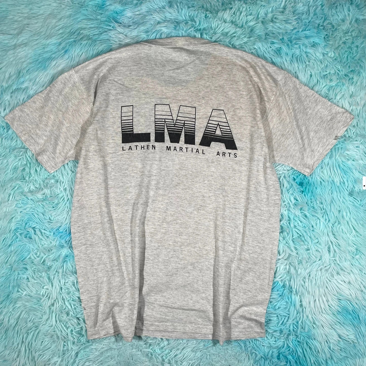 Vintage 90s Grey Martial Arts Graphic T Shirt - XL