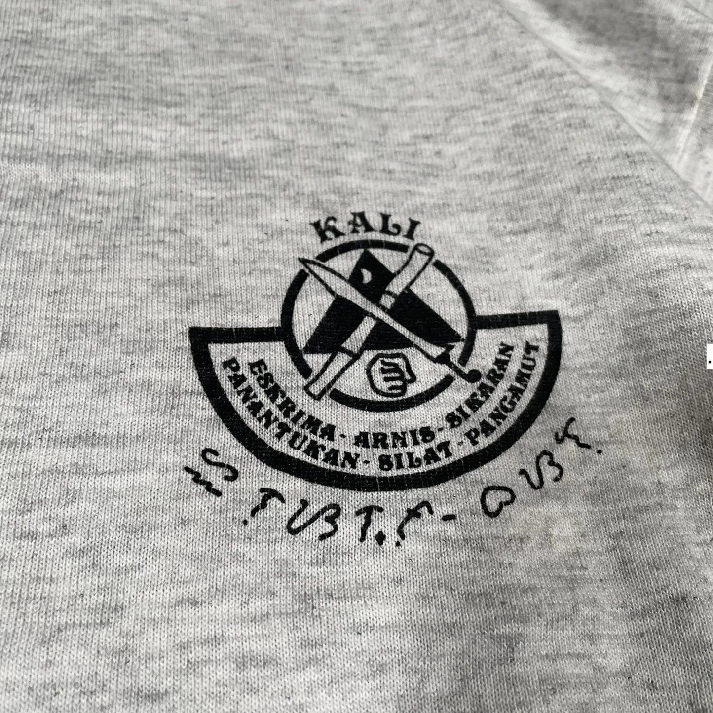 Vintage 90s Grey Martial Arts Graphic T Shirt - XL