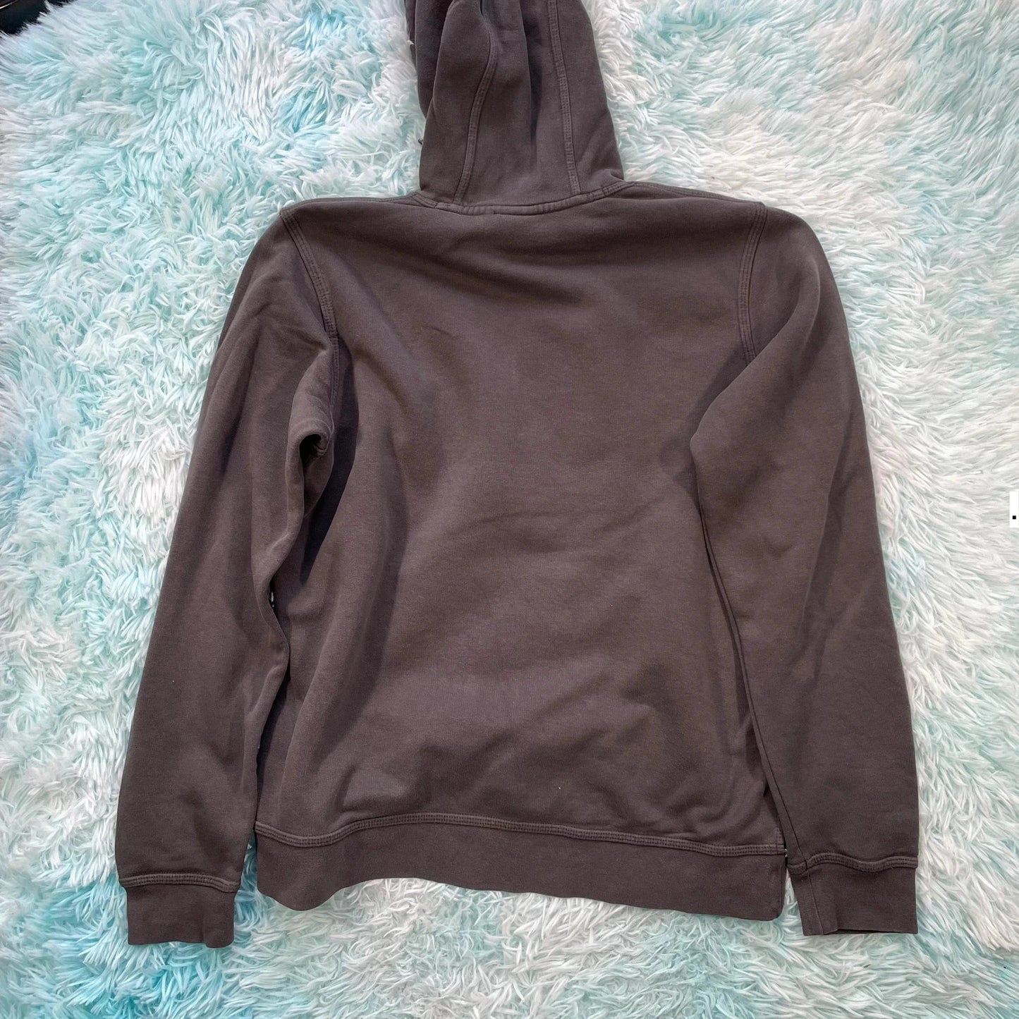 Dark Grey Nike Hoodie Spellout - Large