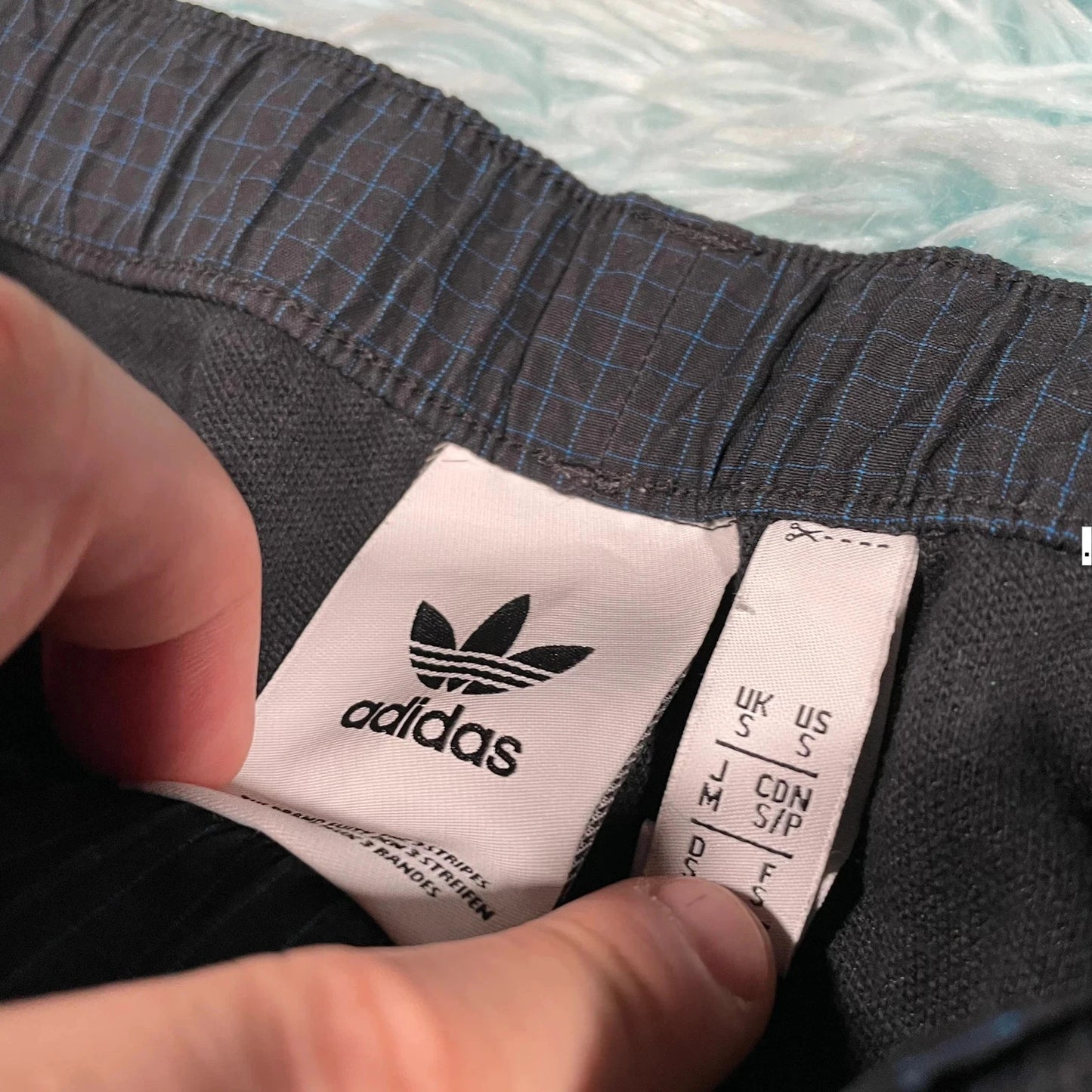 Black Adidas Ripstop Tracksuit Bottoms - Small