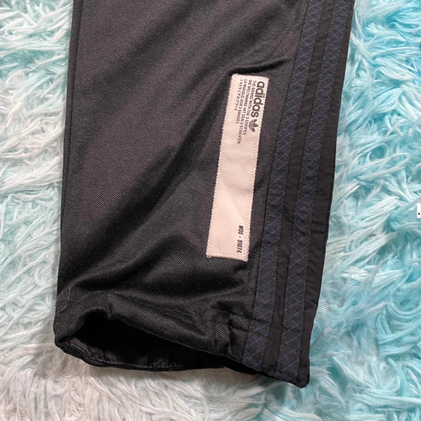 Black Adidas Ripstop Tracksuit Bottoms - Small