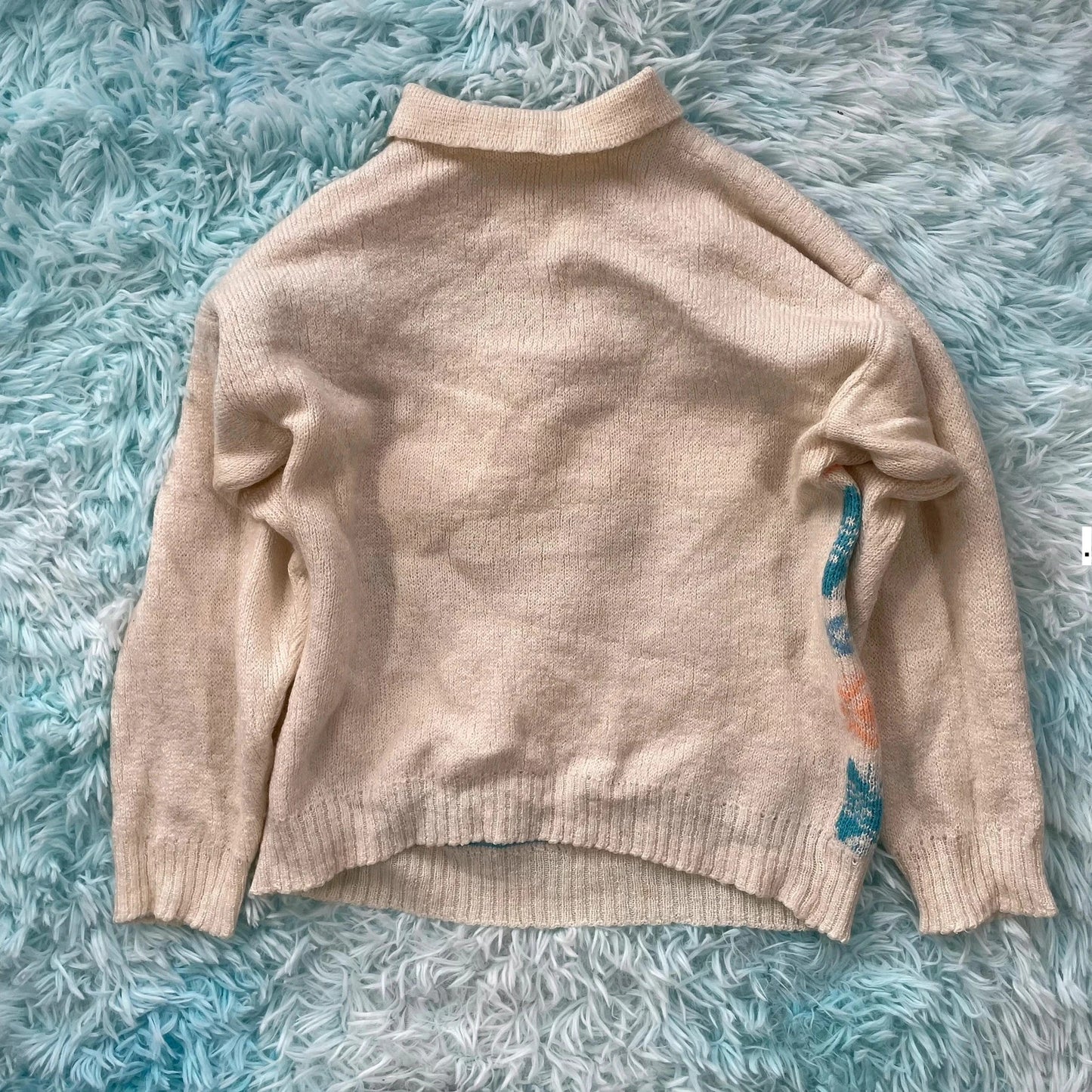 Vintage 90s Patterned Collared Grandma Jumper - Size 10