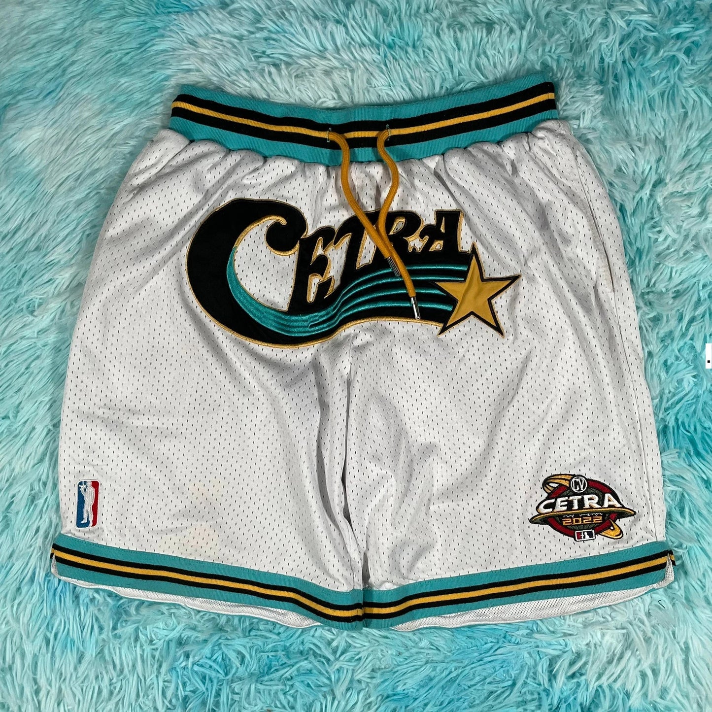 White Cetra Visions Basketball Shorts - Small