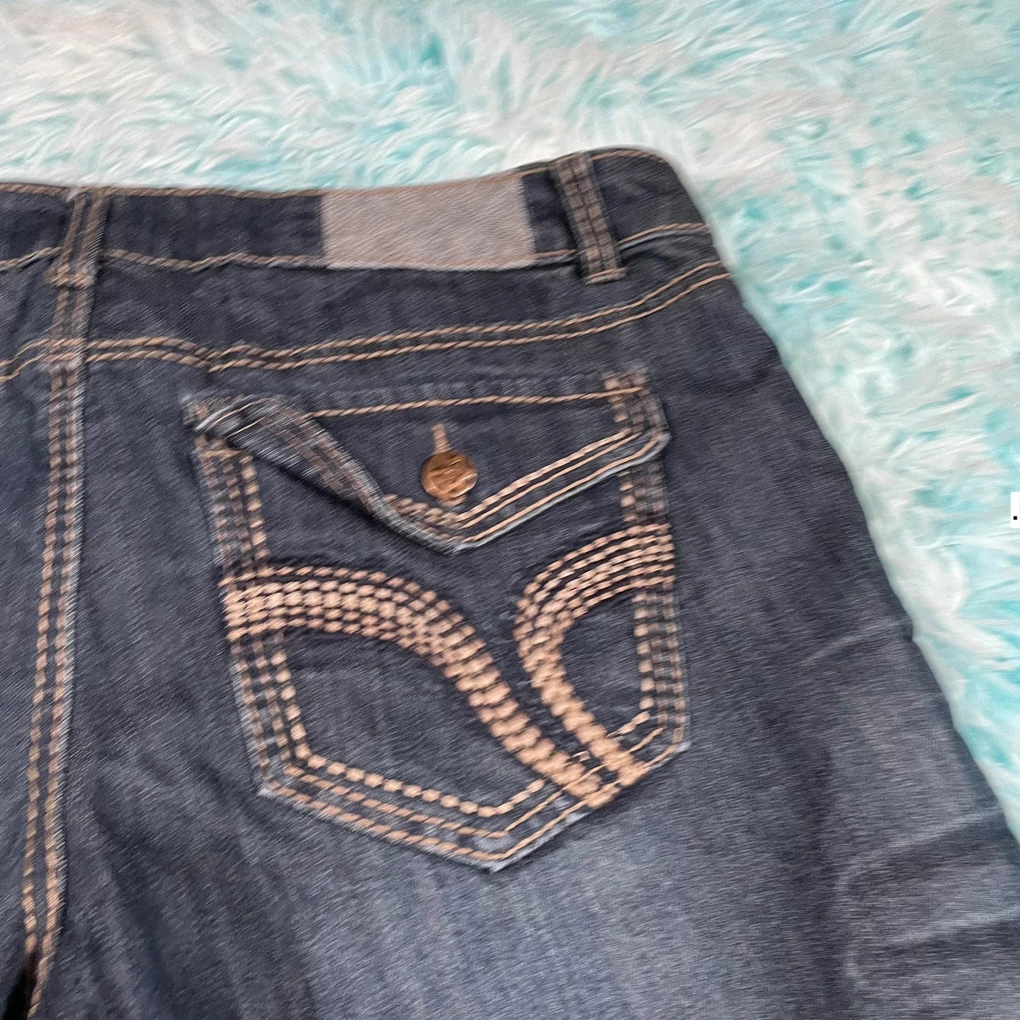 Vintage 00s Denim Hot Pants - Size 18