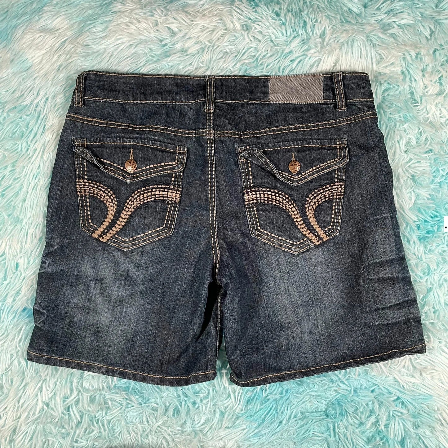Vintage 00s Denim Hot Pants - Size 18