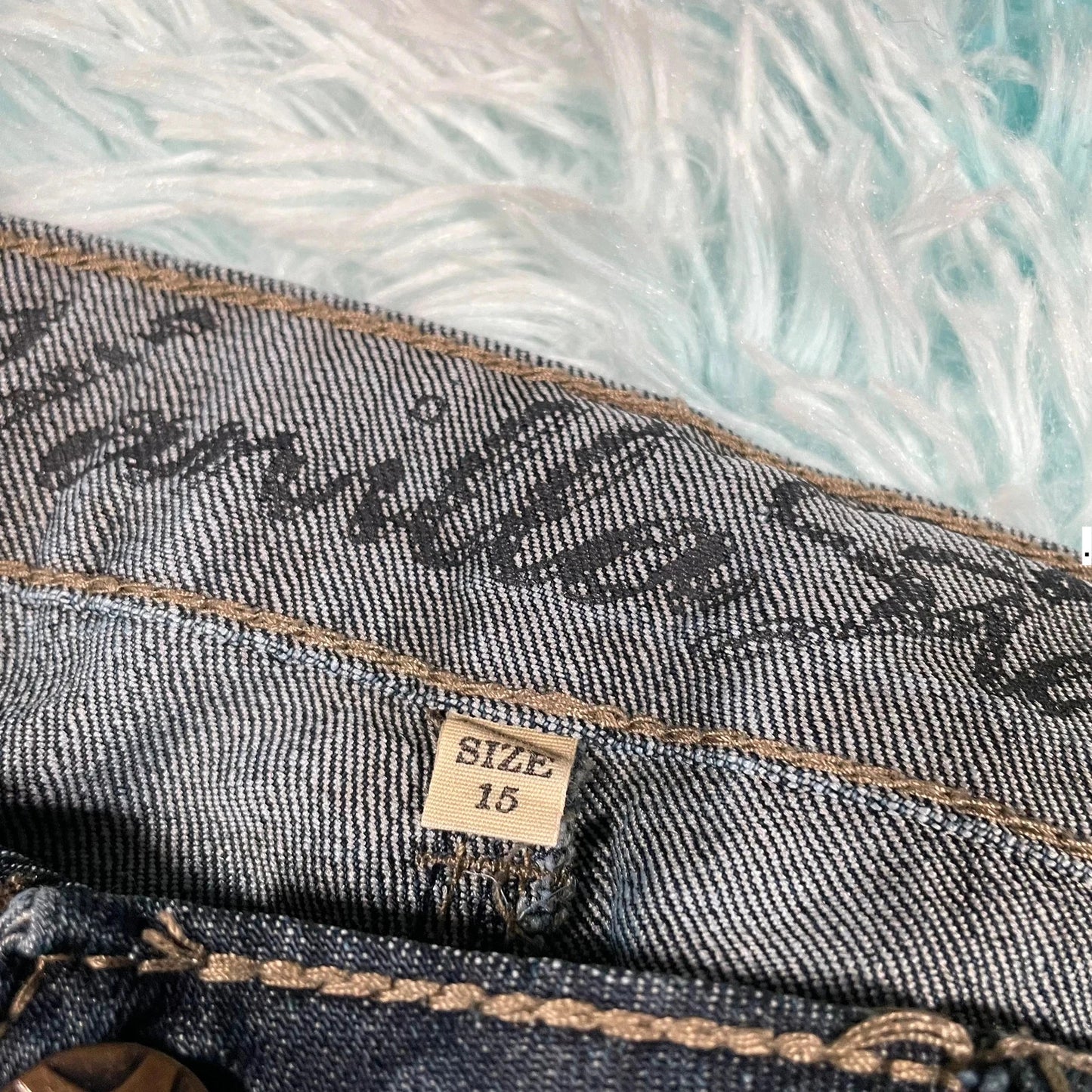 Vintage 00s Denim Hot Pants - Size 18