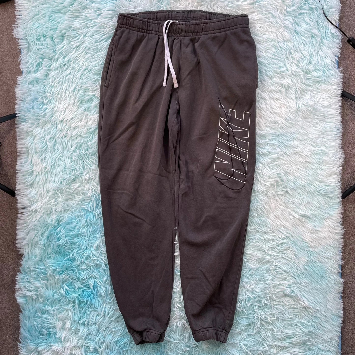 Grey Nike Club Joggers Jogging Bottoms - Large