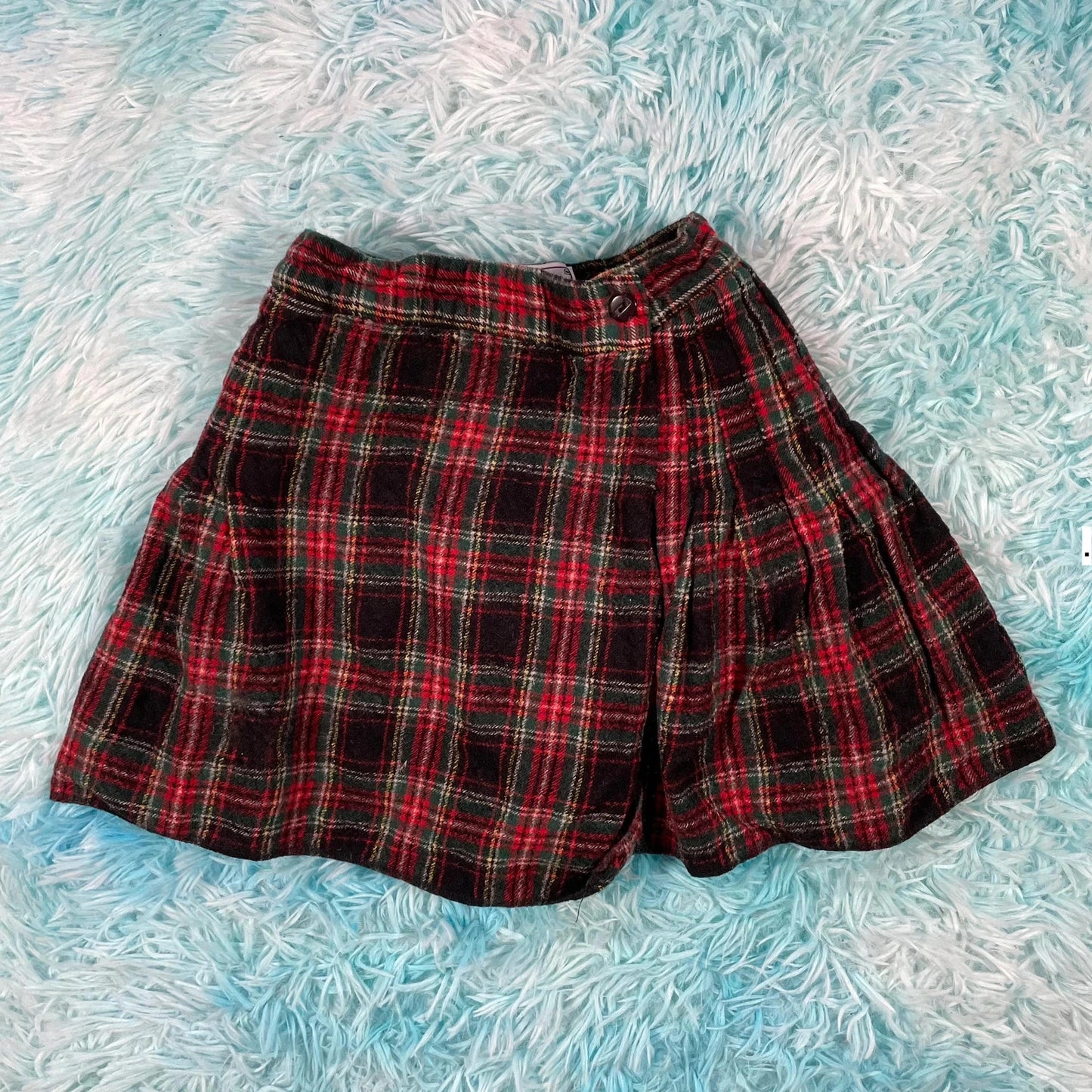 Vintage 90s Tartan Mini Skirt - Size 8