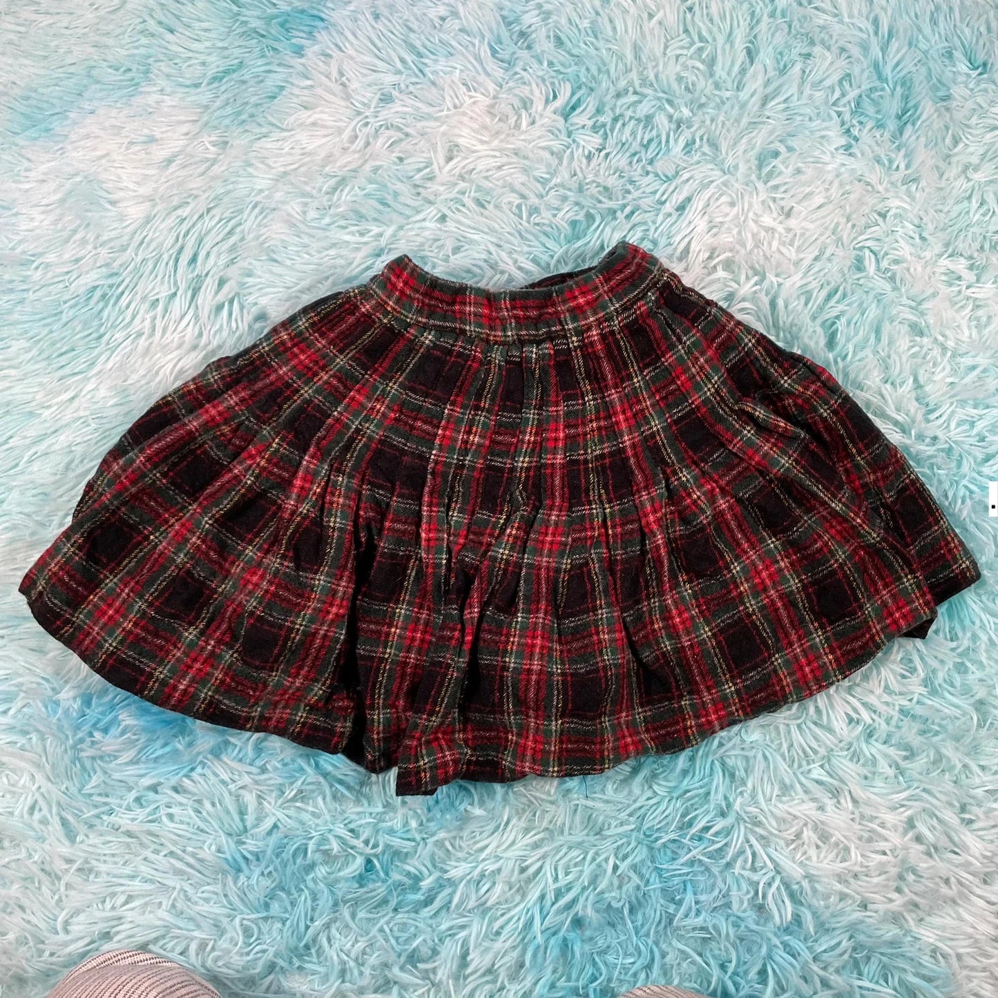 Vintage 90s Tartan Mini Skirt - Size 8