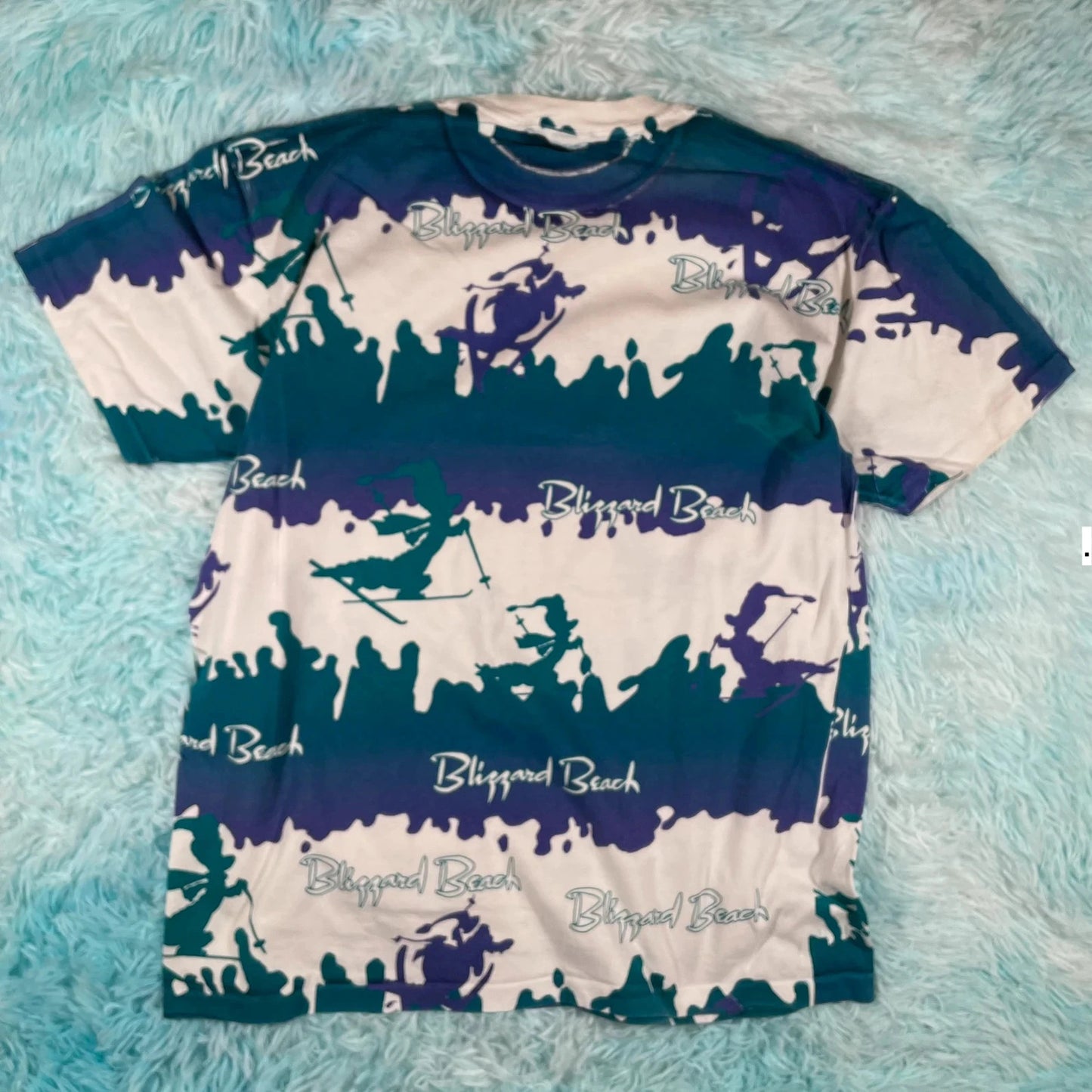 Vintage 90s Disney All Over Print T Shirt Blizzard Beach - XL