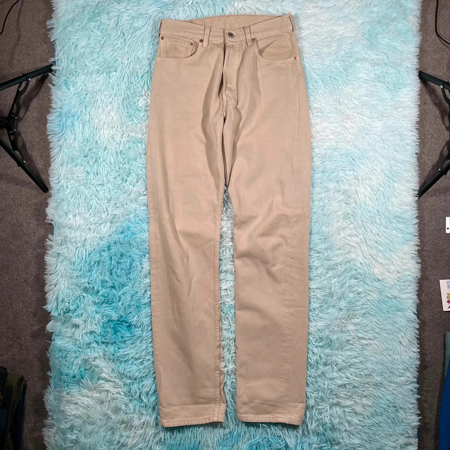 Vintage 90s Beige Levi’s 501 Jeans - 31W 34L