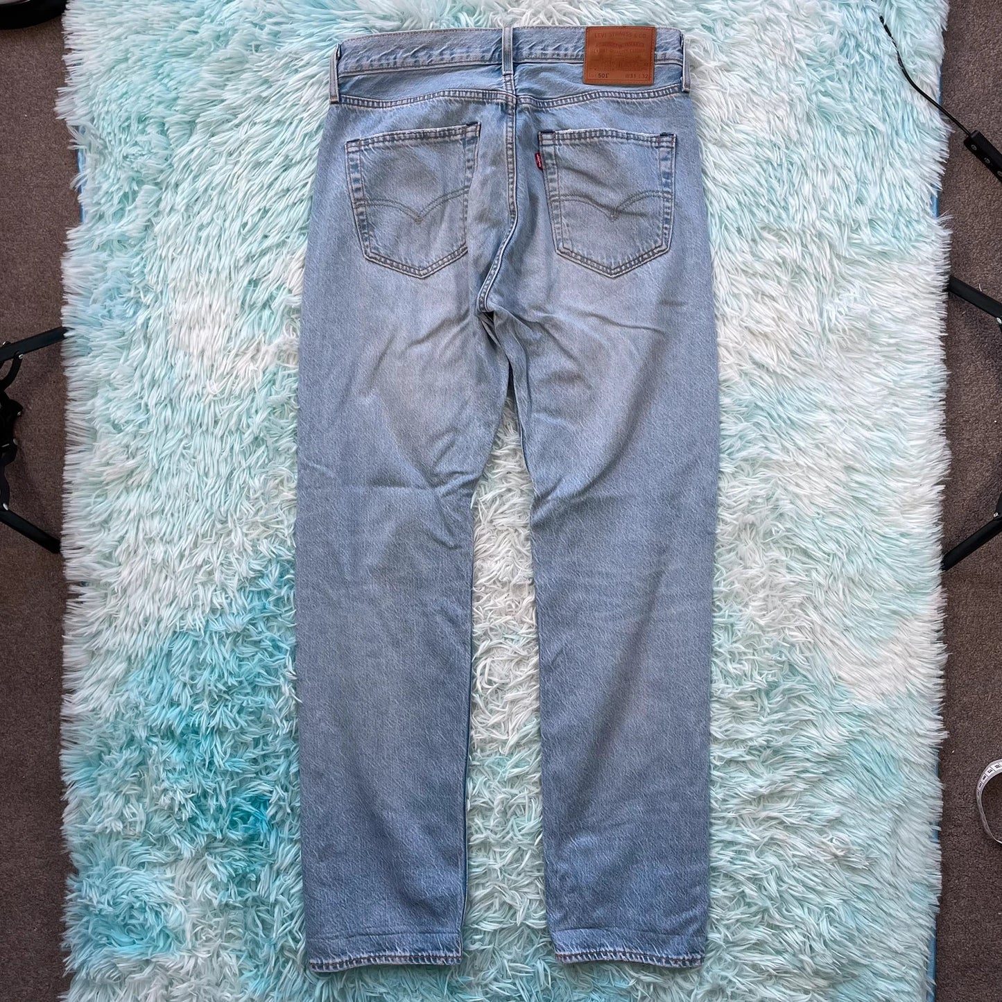 Lightwash Blue Levi’s 501 Jeans Premium Straight Leg - 31W 32L