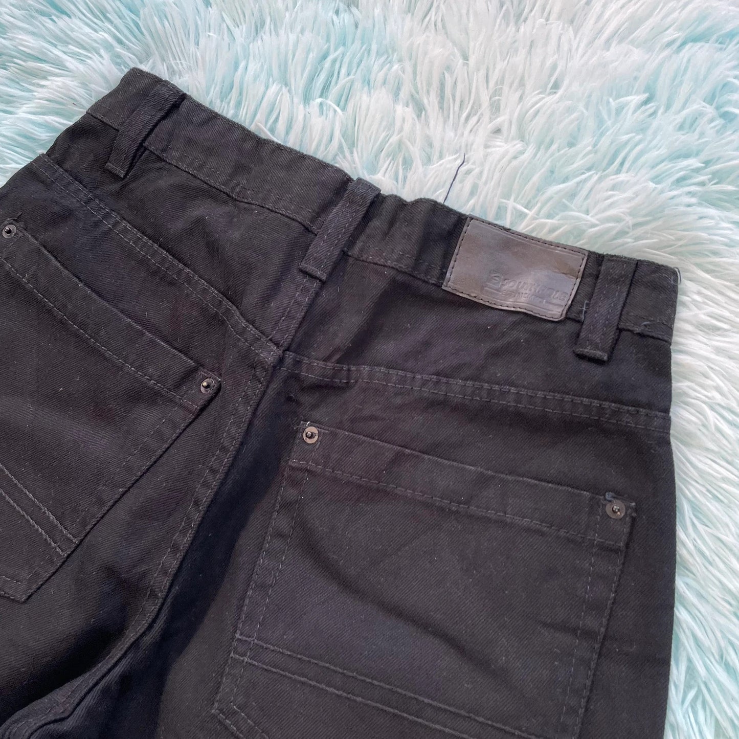 Vintage Black Southpole Jean Shorts Jorts - 29W