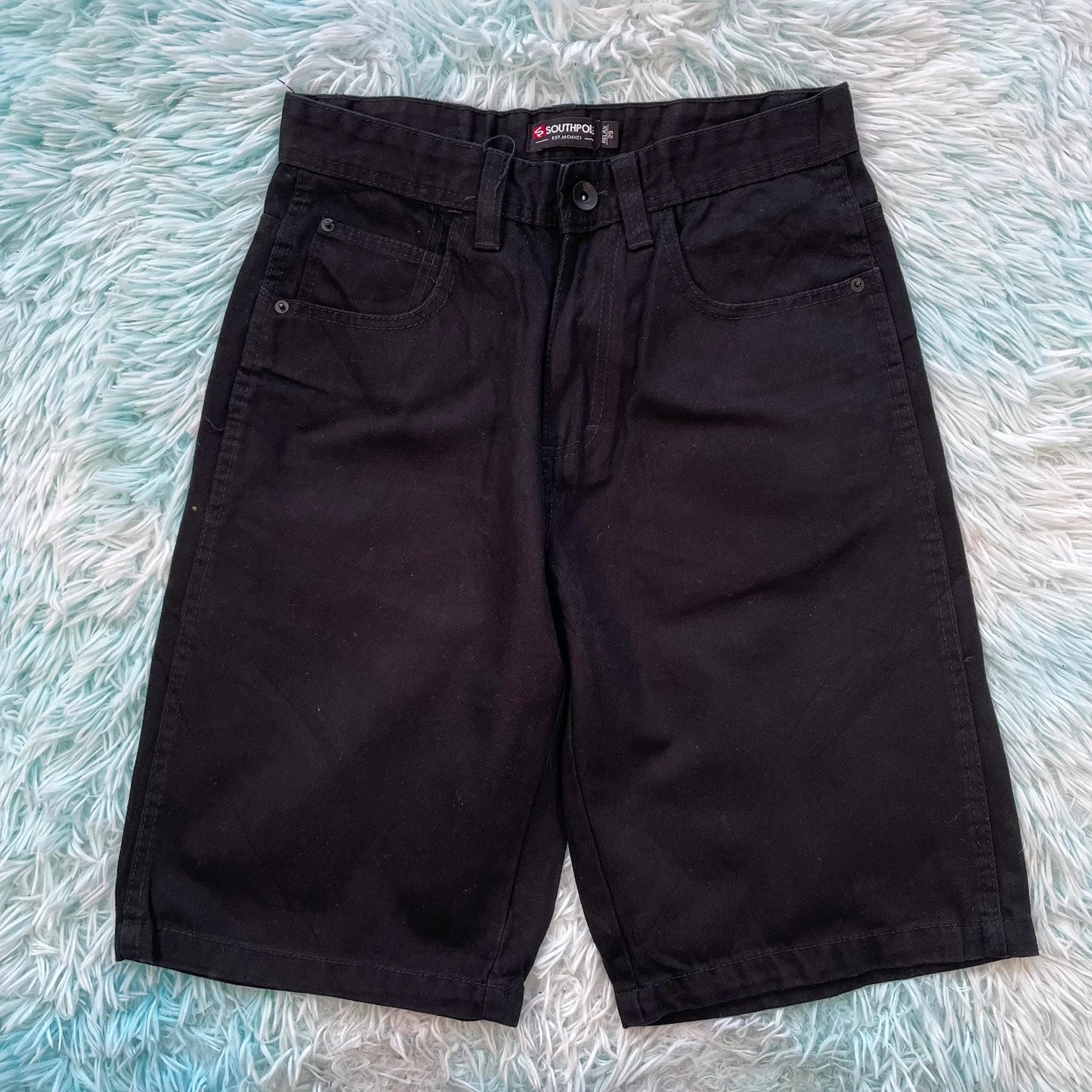 Vintage Black Southpole Jean Shorts Jorts - 29W