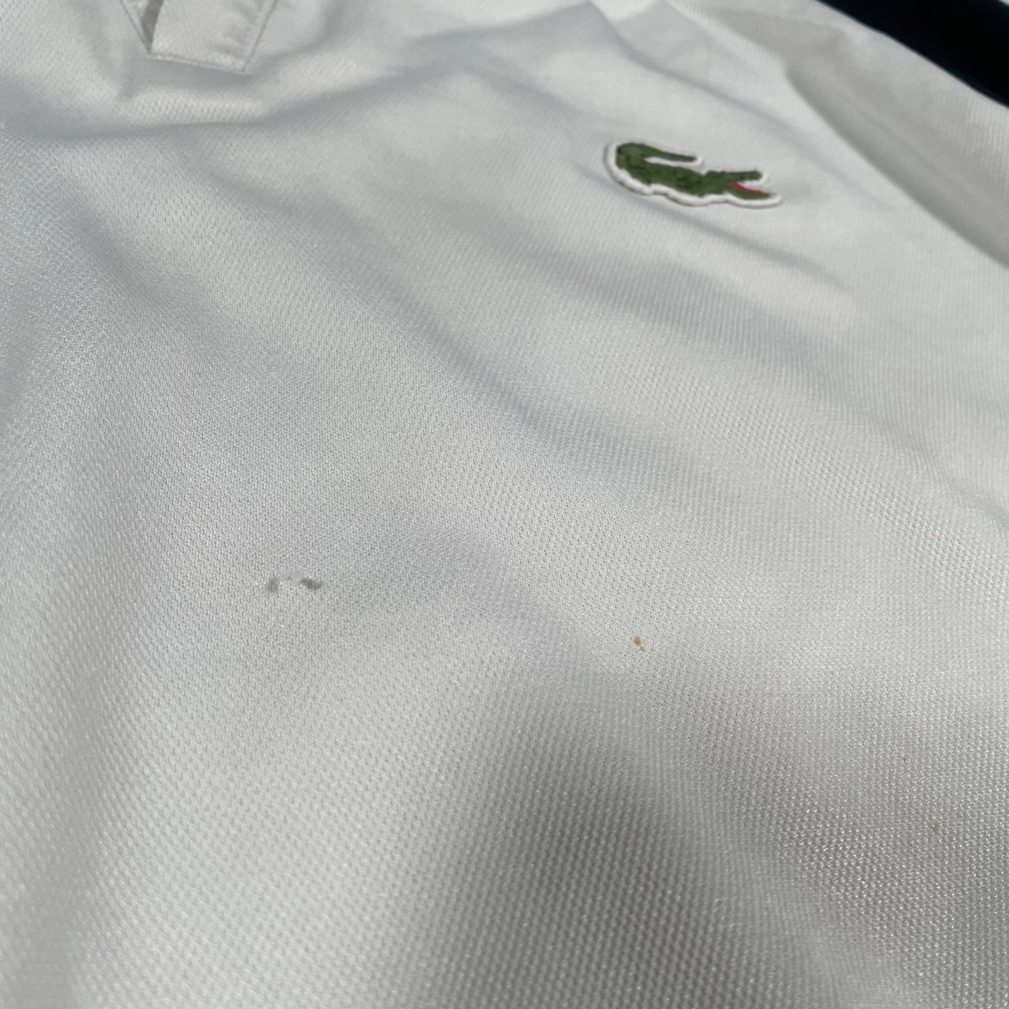 White Lacoste Tennis Polo Shirt - Large