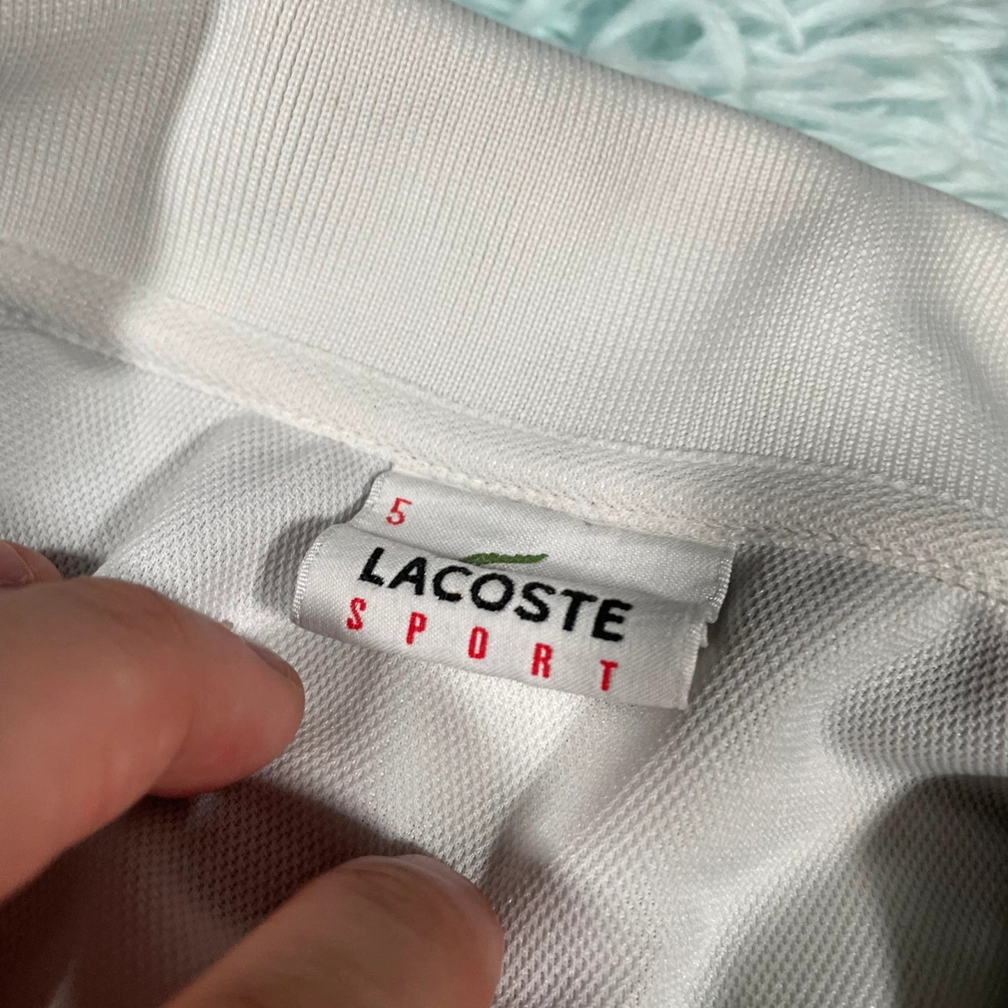 White Lacoste Tennis Polo Shirt - Large