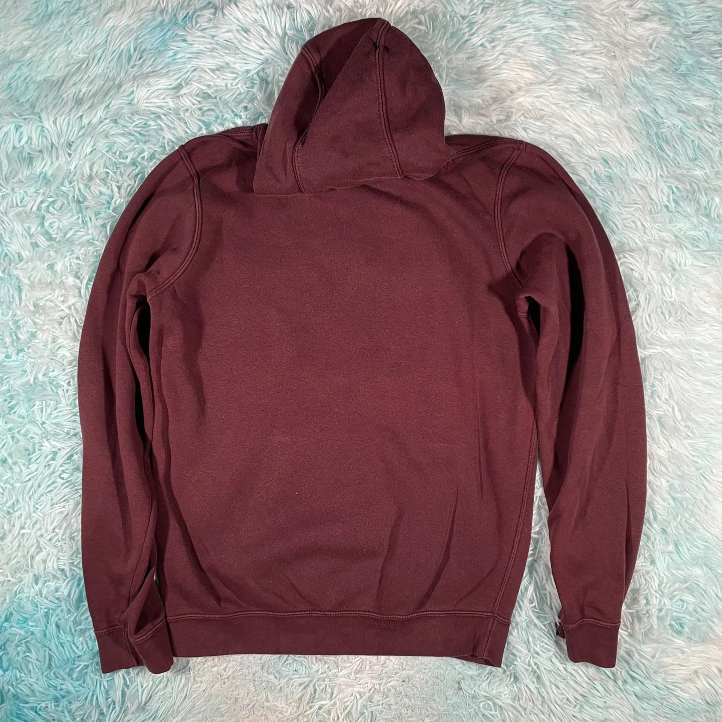 Maroon Nike Hoodie Jumper Plain - Small