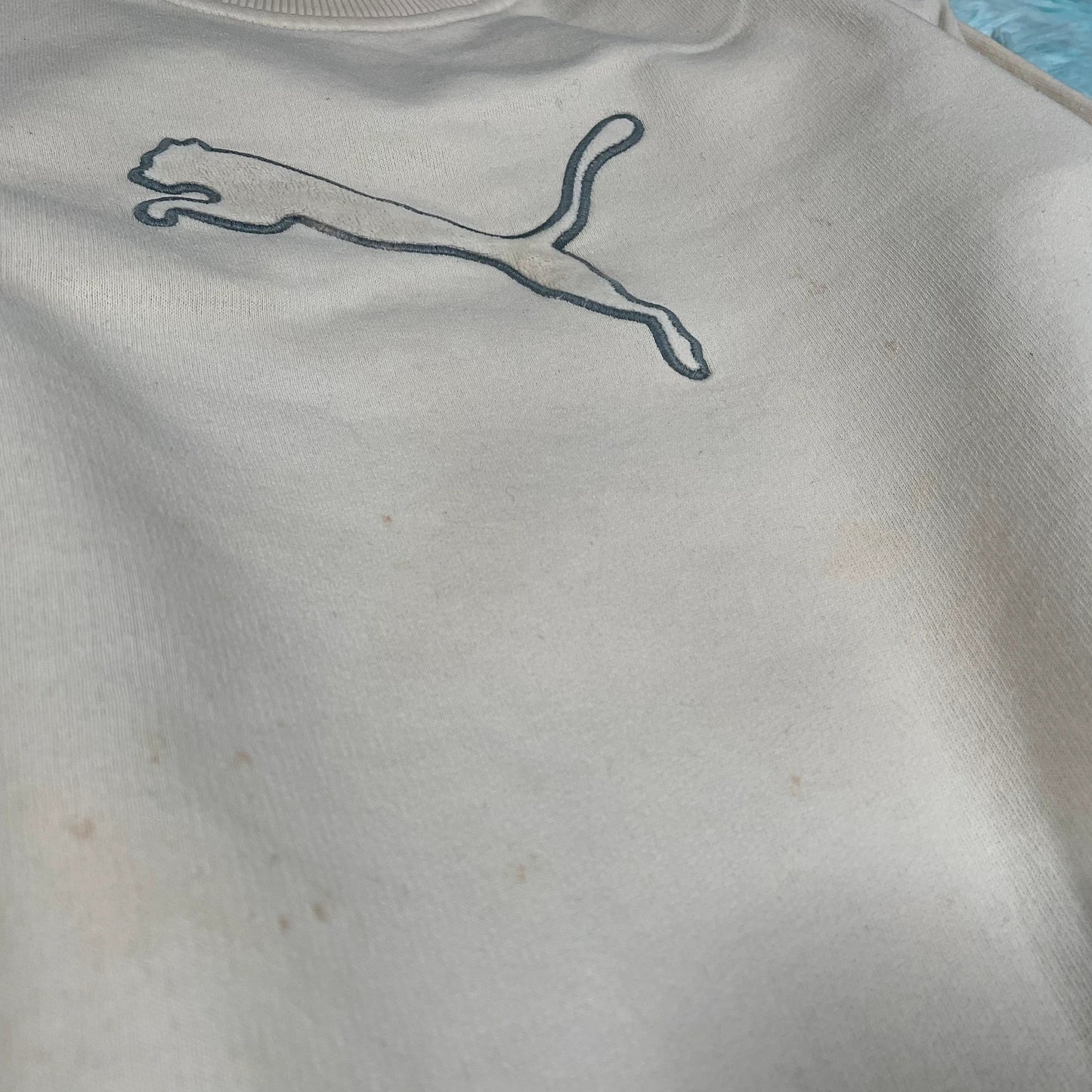 Vintage 90s Beige Puma Sweatshirt - Size 16