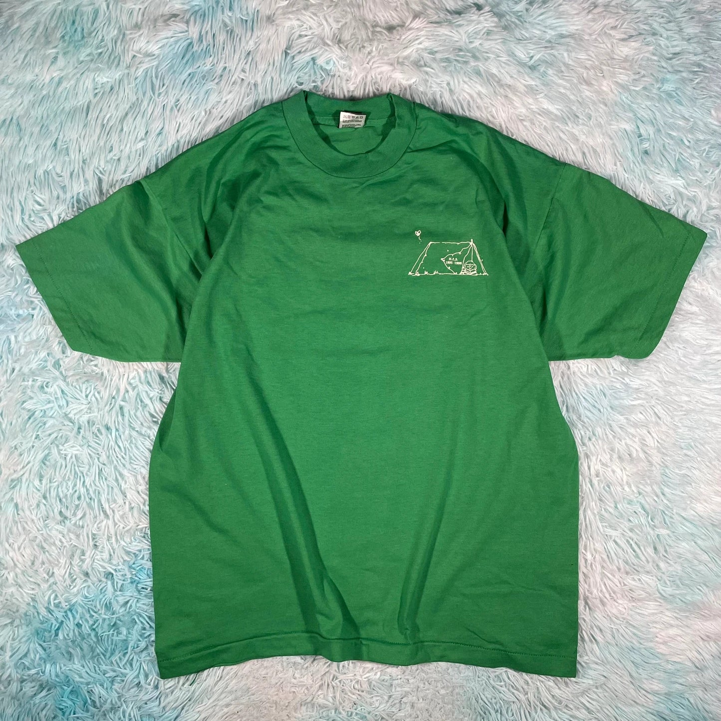 Vintage 90s Green Camo Graphic T Shirt - XL