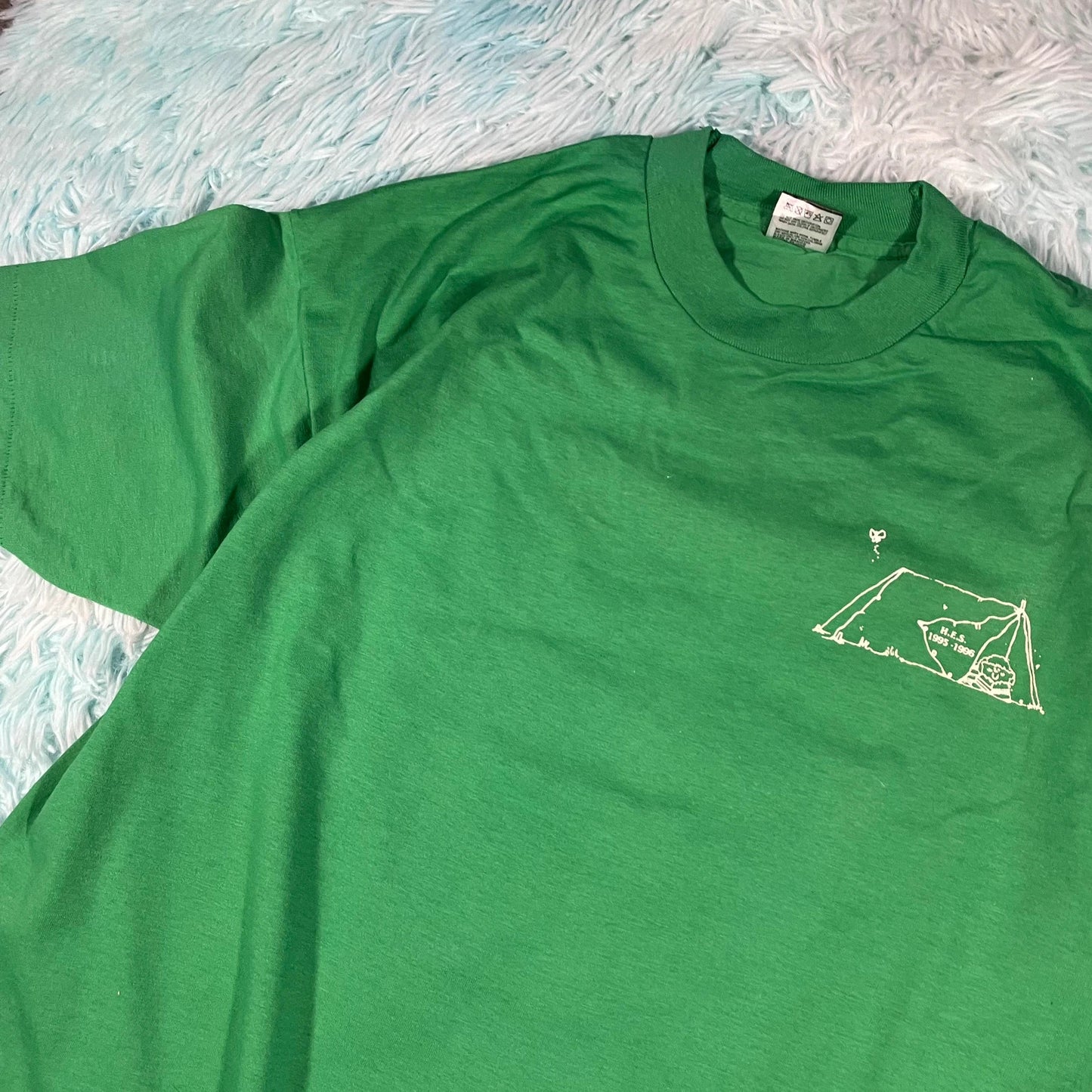 Vintage 90s Green Camo Graphic T Shirt - XL