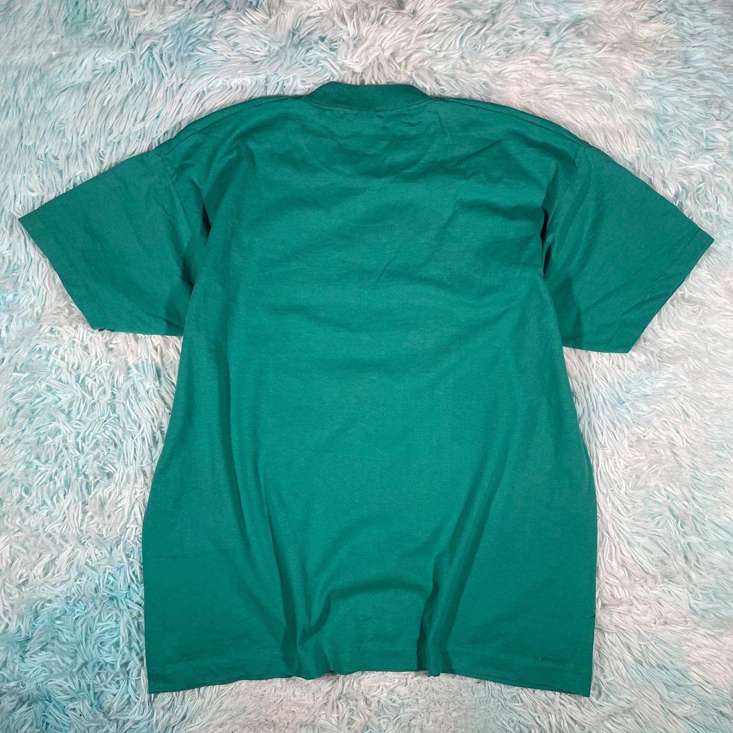Vintage 90s Turquoise Ice Skating Graphic T Shirt - XL